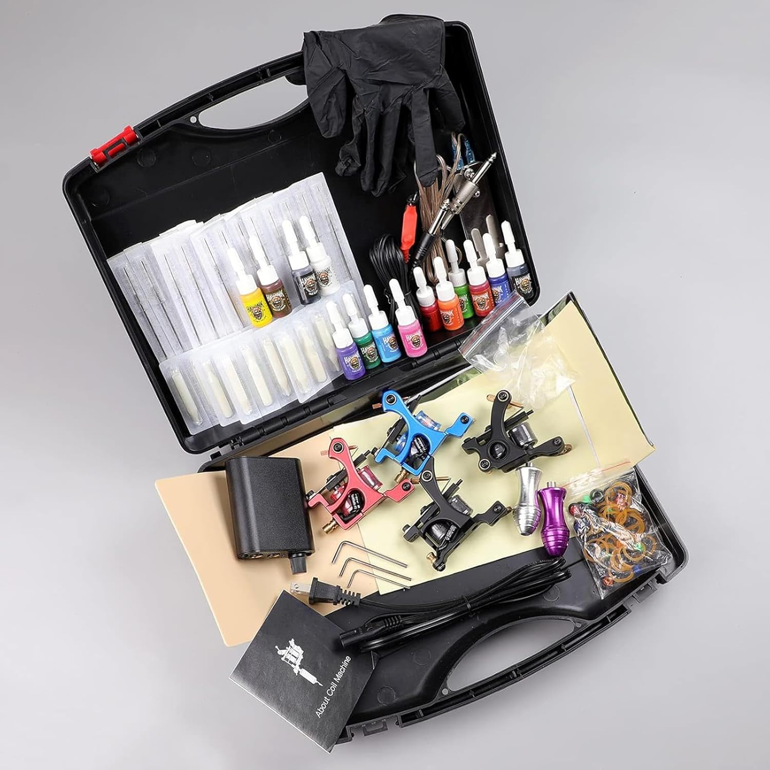 HAWINK Complete Tattoo Kit 4 Standard Tattoo Machines Power Supply