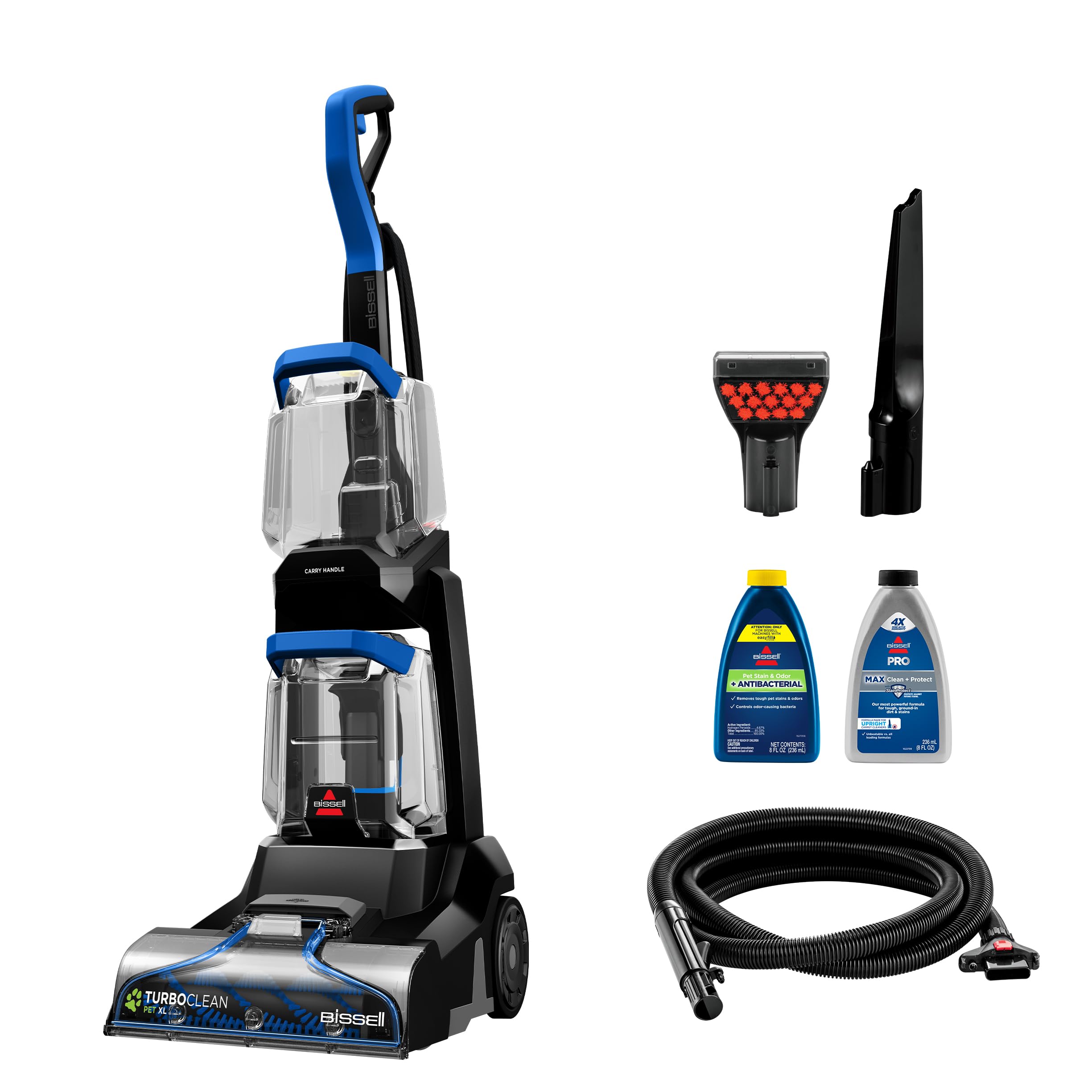 BISSELL TurboClean Pet XL Upright Carpet Cleaner, Upholstery Tough Stain Tool & Formula included