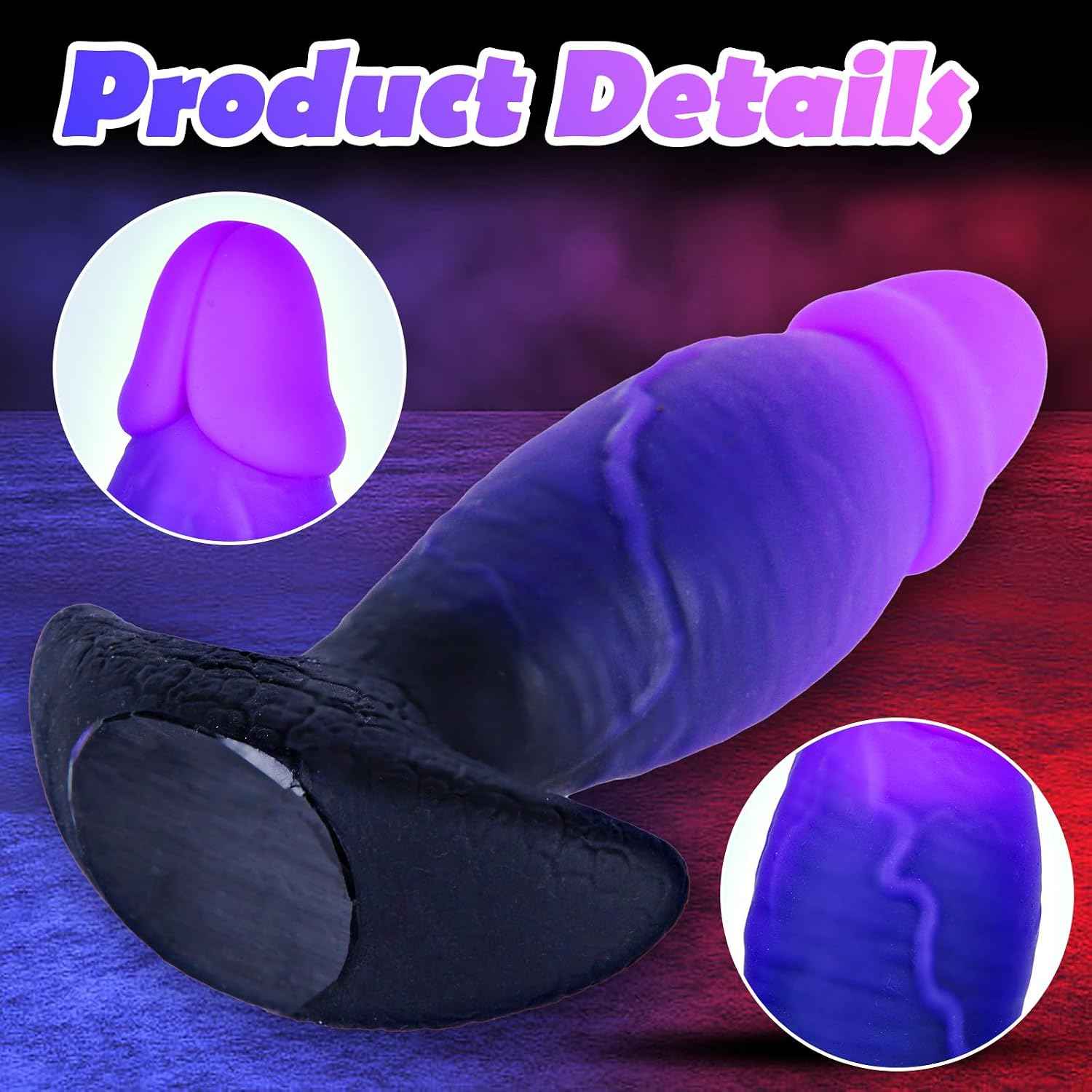 2.4" Diameter Extra Large Thick Anal Dildo for Men Women, 8" Soft Silicone Fantasy Anal Trainer Butt Plug with Anchor Base, Wearable Realistic Monster Wide Giant Prostate Dildo Sex Toy for Couples