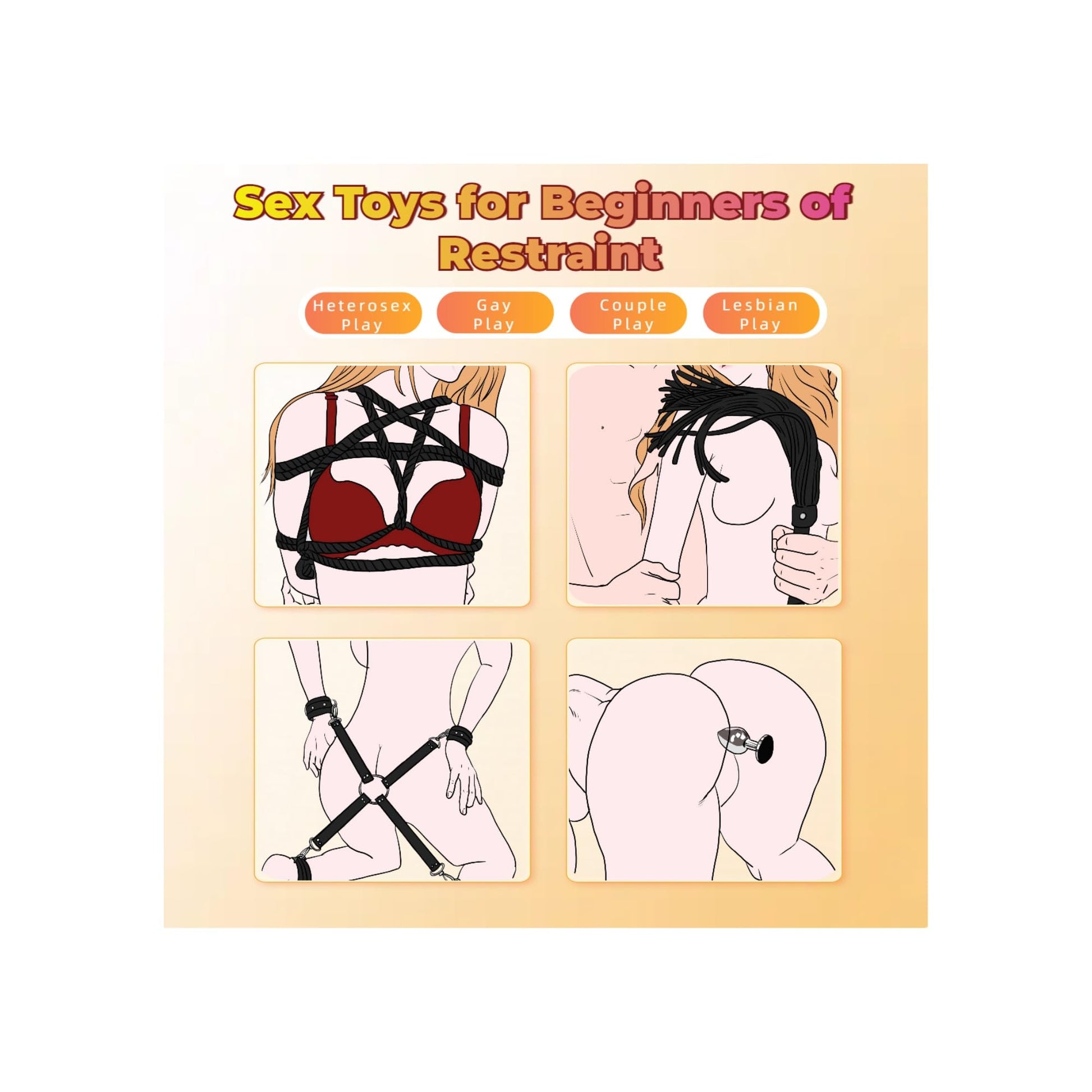 BDSM Bondage Restraint 11pcs Kits