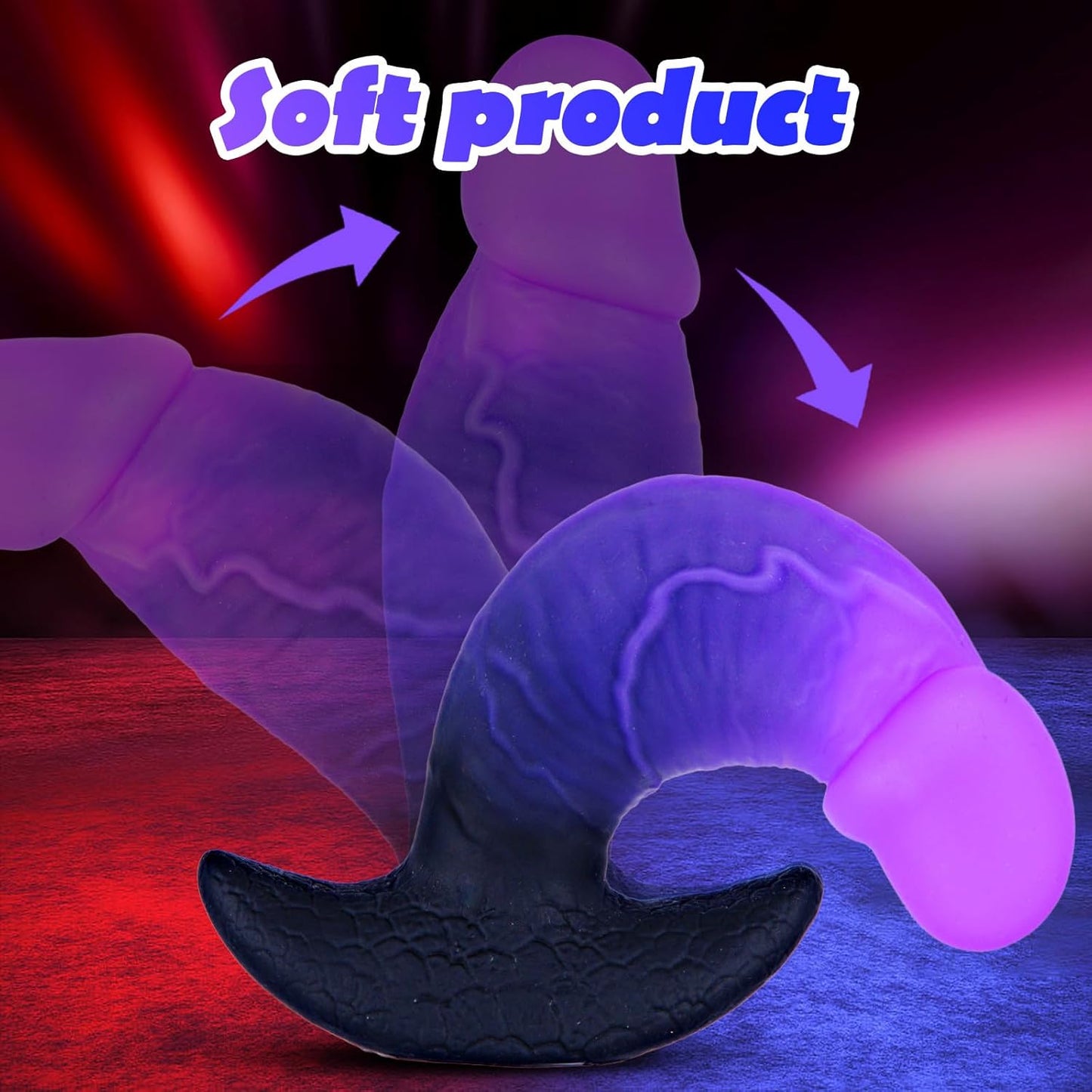 2.4" Diameter Extra Large Thick Anal Dildo for Men Women, 8" Soft Silicone Fantasy Anal Trainer Butt Plug with Anchor Base, Wearable Realistic Monster Wide Giant Prostate Dildo Sex Toy for Couples