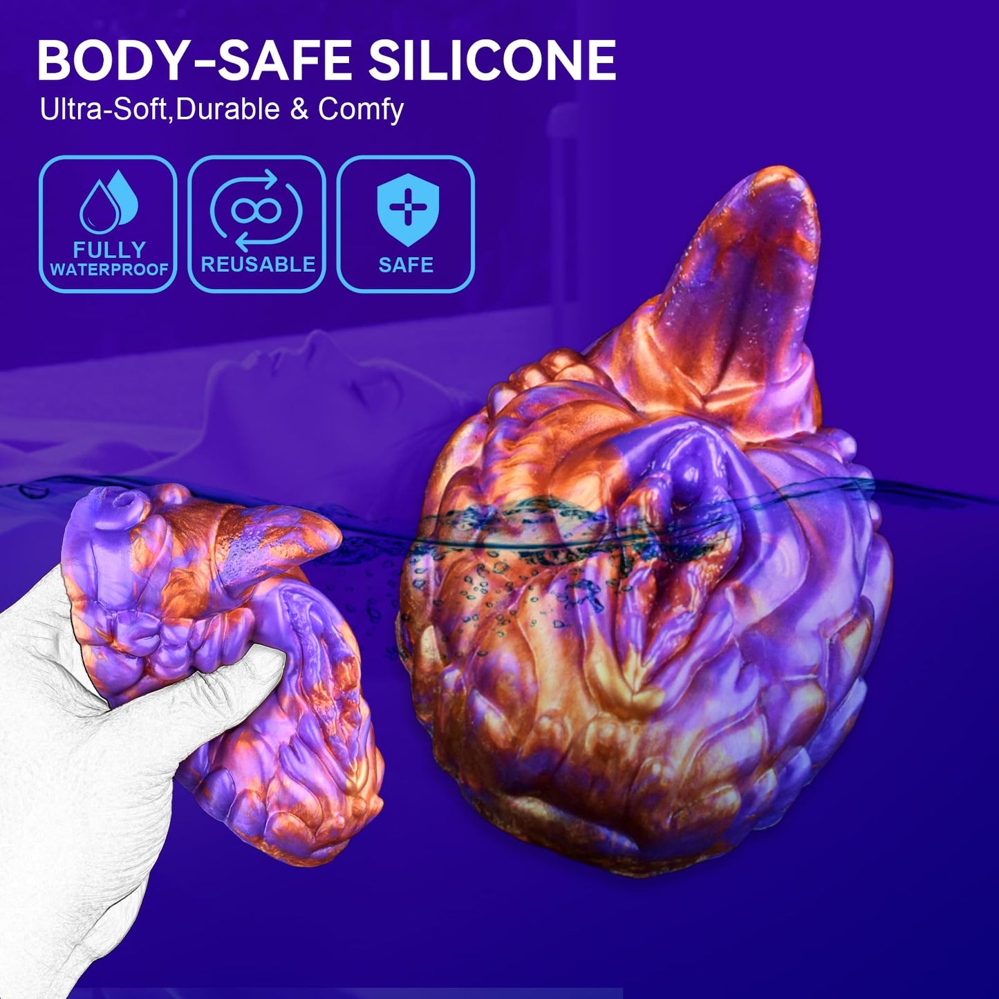 Female Masturbation Vibrator for Lesbian, Very Soft and Stretchable, with Multiple Vibration Modes Remote Control Silicone Clitoris Vibrator Adult Sex Toy