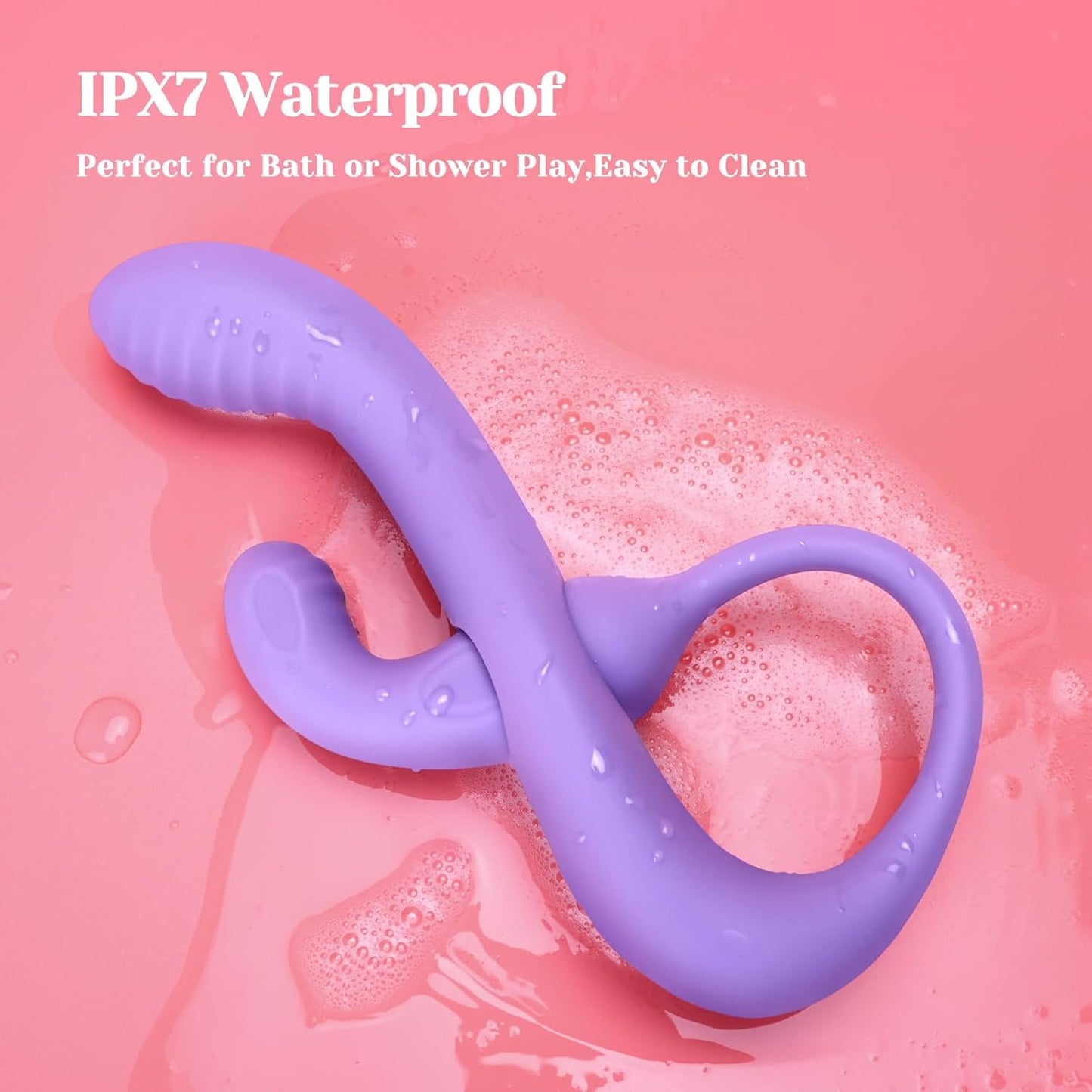 Tracy's Dog Wizzy Transformable Rabbit Vibrator Silicone Purple