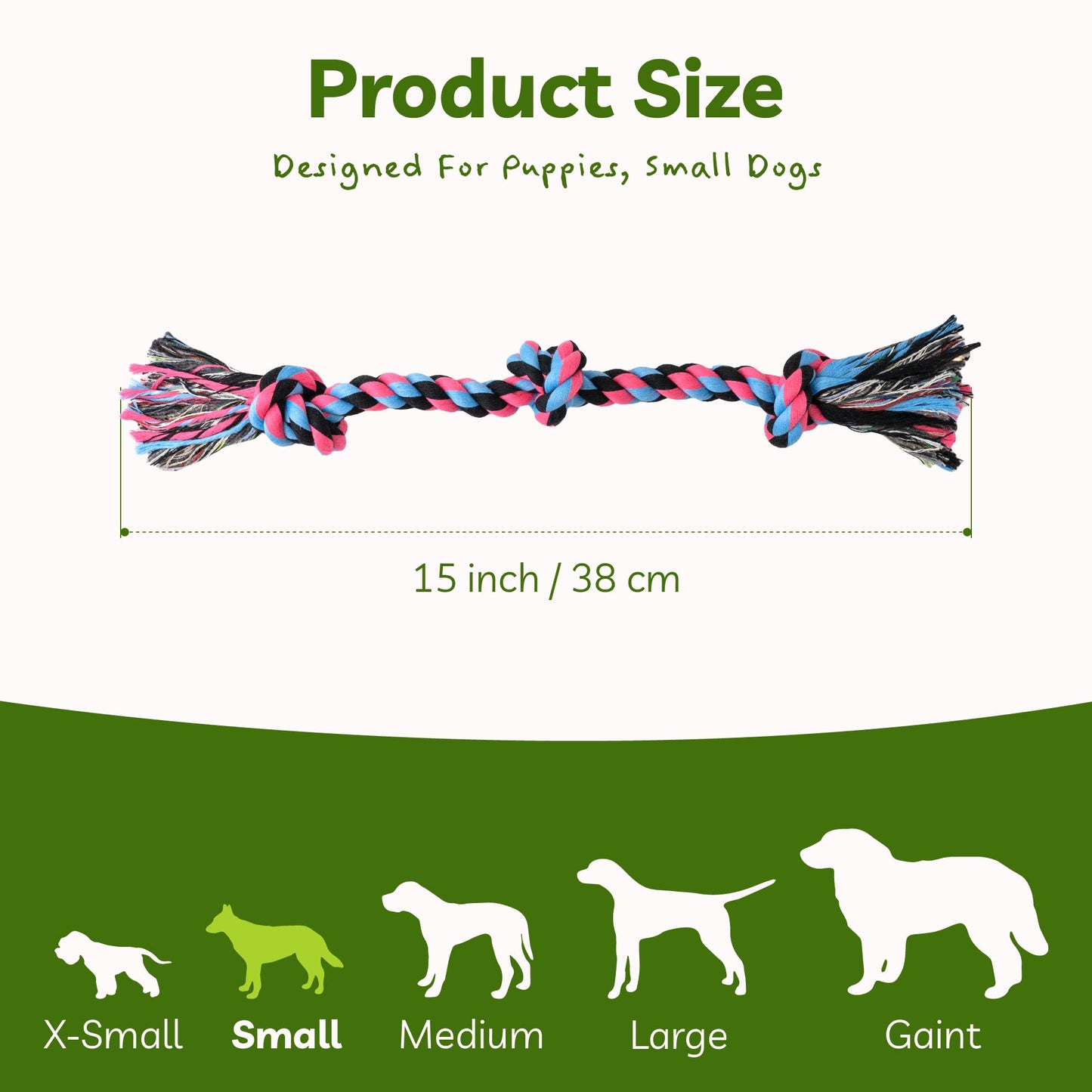 SHARLOVY Large Dog Chew Toys, Tough Dog Toys for Aggressive Chewers Large Breed,Heavy Duty Dental Dog Rope Toys Kit for Medium Dogs,5 Knots Indestructible Dog Toys