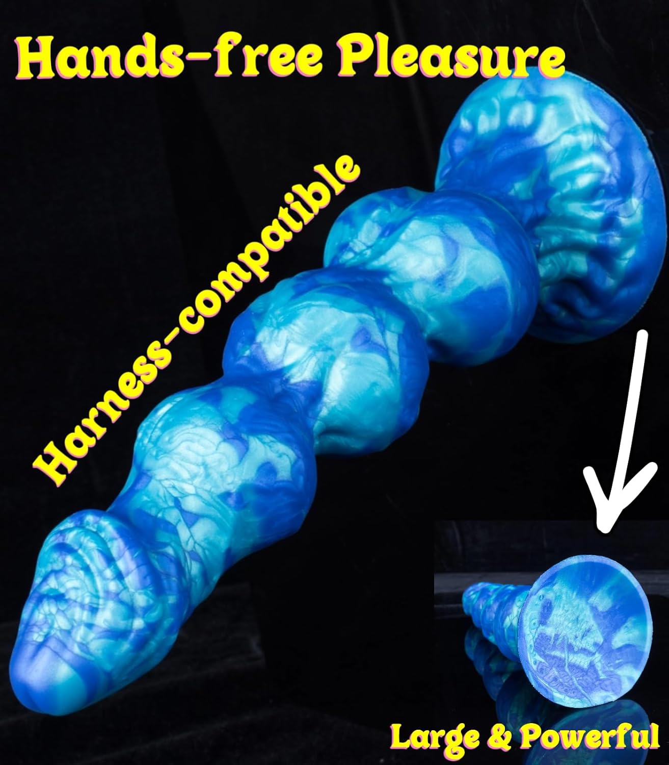 SZNDOLL Monster Fantasy Knot Dildo Anal Trainer 8 Inch Blue