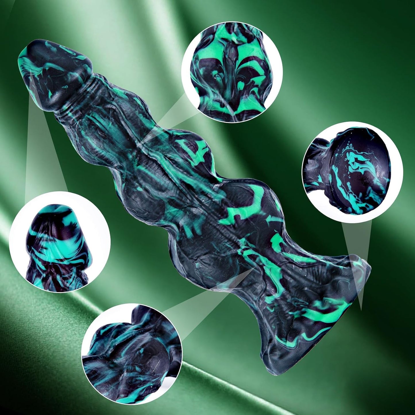 hainuo Dragon Fantasy Monster Dildo with 3-Knot Suction Cup