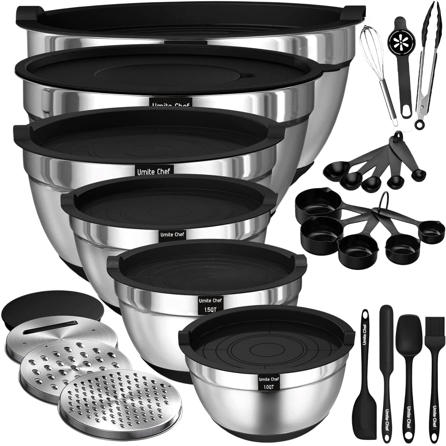 Umite Chef Mixing Bowls with Airtight Lids