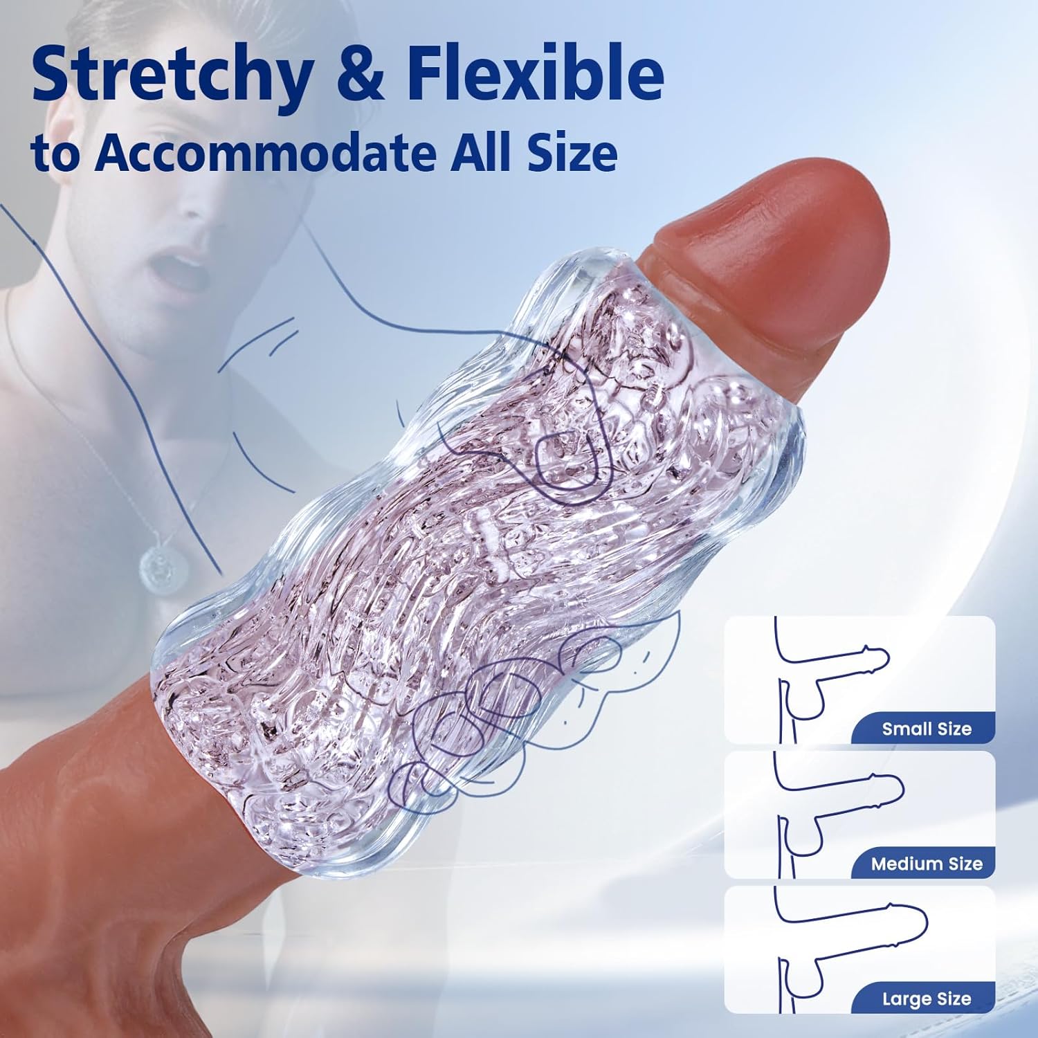 Male Masturbator Sex Toys for Men Pocket Pussy Stroker, IMOTANI Flesh Realistic Light Penis Cock Sleeve Training Adult Toys, TPE Masturbation Handjob Glans Training Tool Penis Trainer Massager (small)