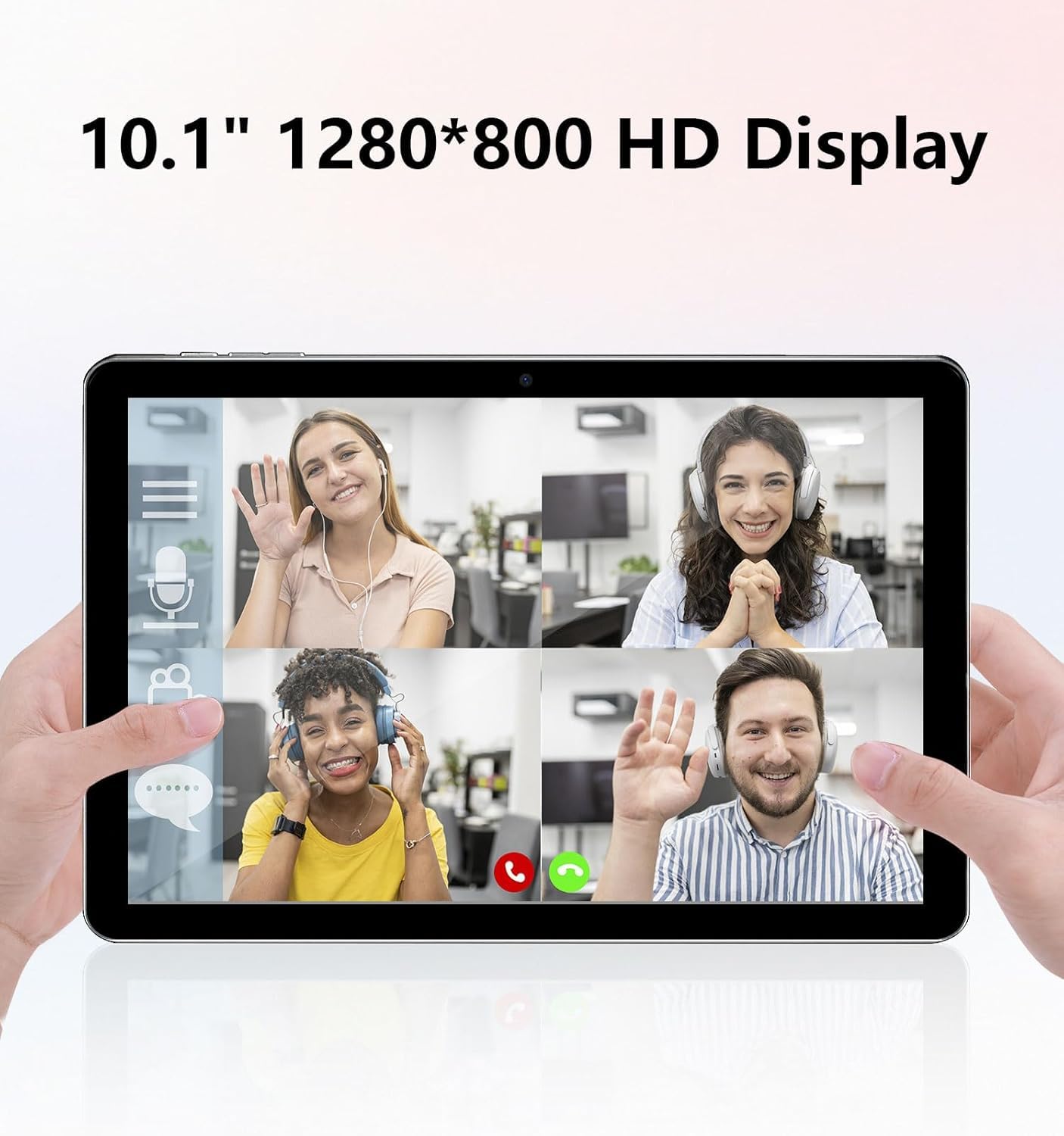 ECOPAD 10.1 Inch Tablet, Android 15 Tablets 12GB(4+8) RAM / 64GB ROM / 1TB SD Card Expansion, 1280x800 IPS HD Touchscreen, 6000mAh Battery, Bluetooth 5.0, Dual Cameras, GMS, Dual Band WiFi