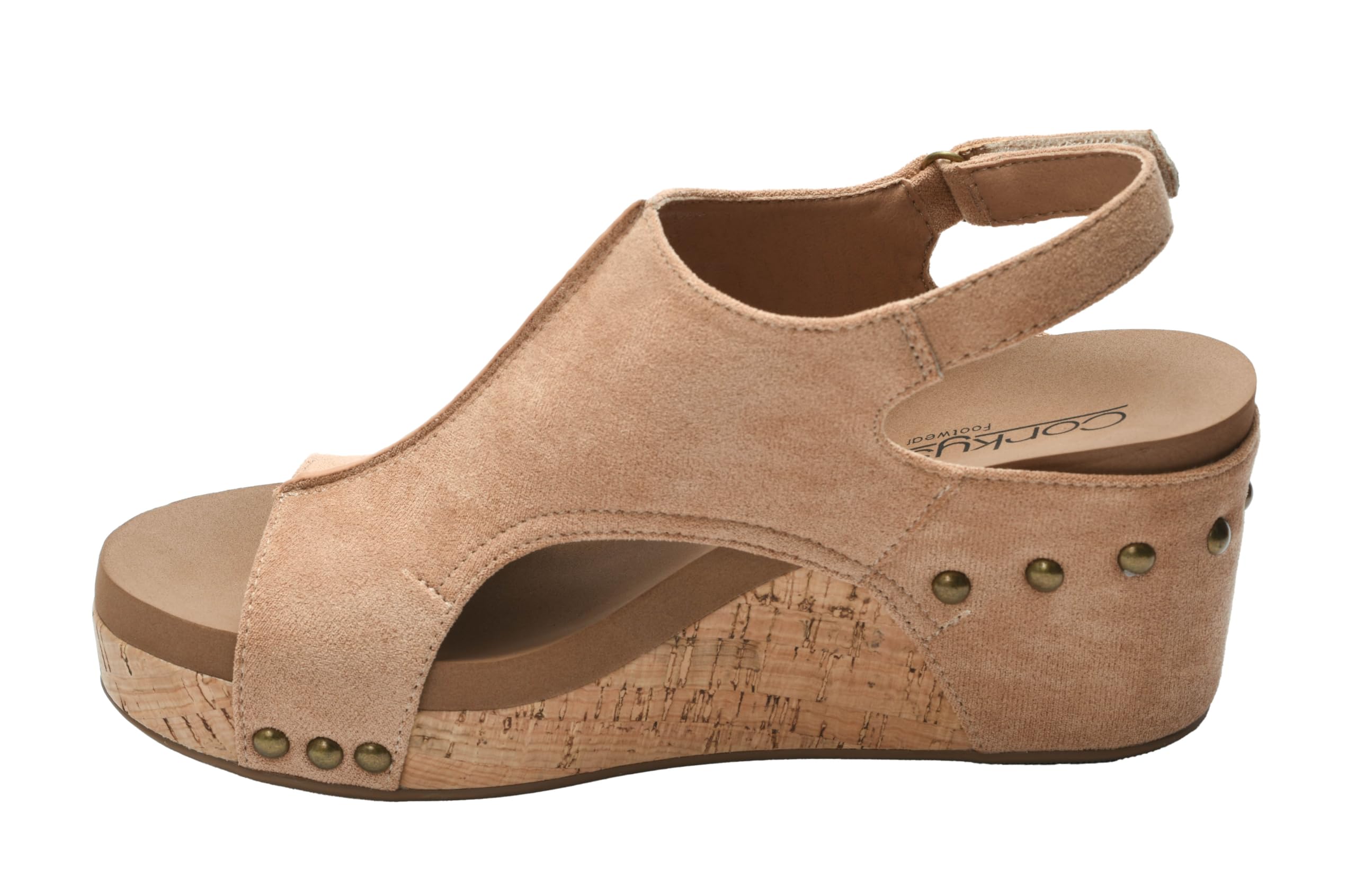 Corkys Footwear Womens Carley Wedges, Featuring Corkys EVA Foam Cushioned Insoles, A 2.5 Inch Heel, Lightweight For All Day Wear, And Hook And Loop Closure