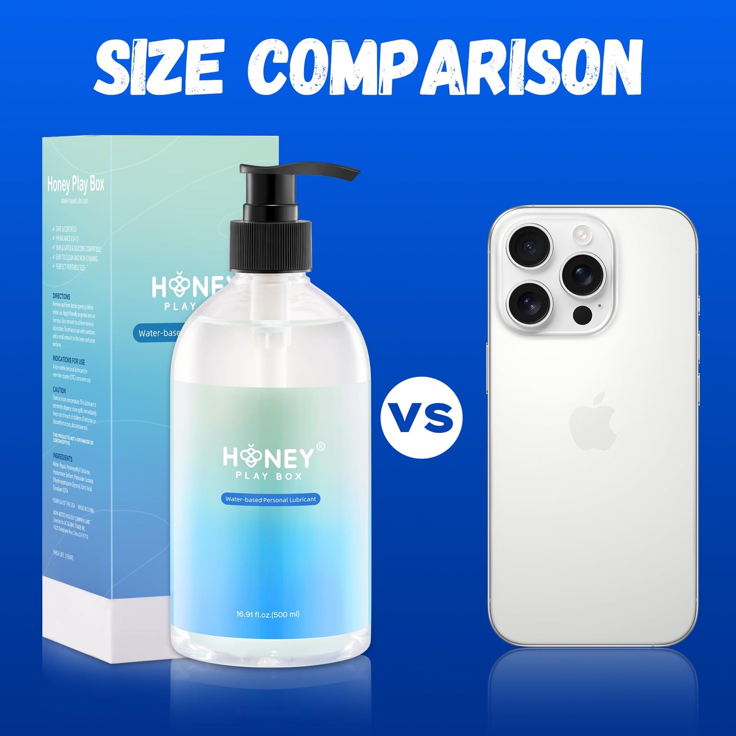 Water Based Personal Lubricant Parabens Free - Clean and Non-Staining, Silky Smooth, Latex Compatible Lube for Men, Women and Couples Safe Pleasure