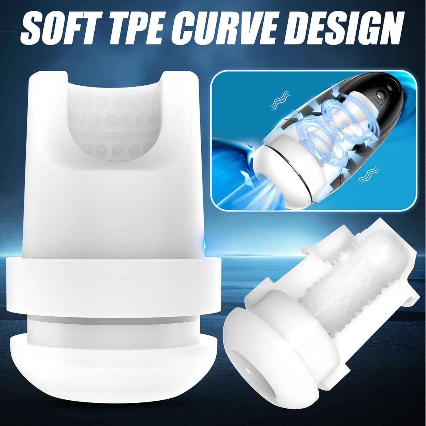 Automatic Male Masturbator Sex Toys for Men Upgraded 9 Vibration & 9 Suction Hands Free Pocket Pussy Stroker with Skin Friendly Materials Mens Adult Male Sex Toys for Men Machine Black