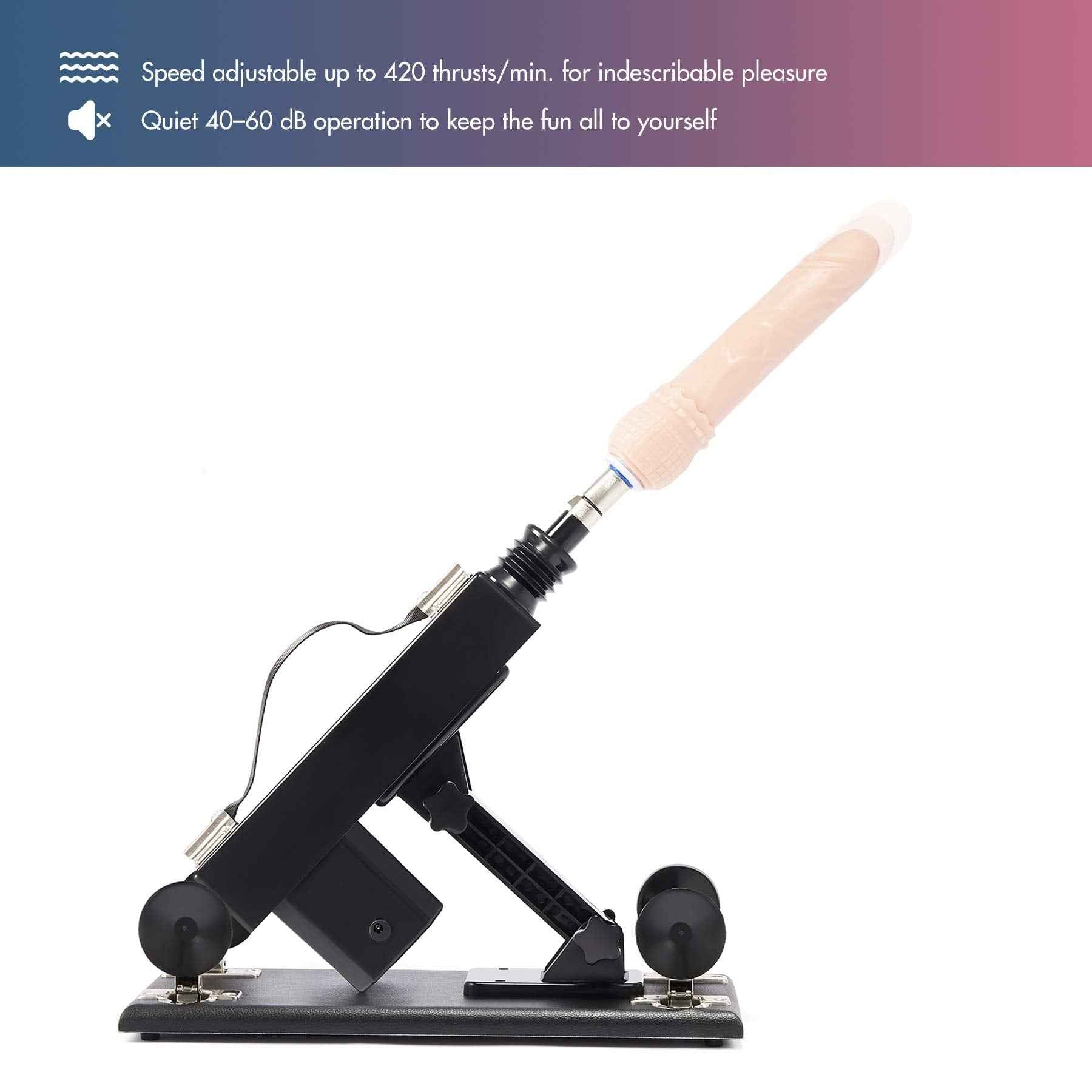 SENSUA Sex Gadgets: Thrusting Fucking Device for Men and Women, Adjustable Automatic Vaginal Anal Massage Pumping Gun with 6 Attachments for Singles and Couples