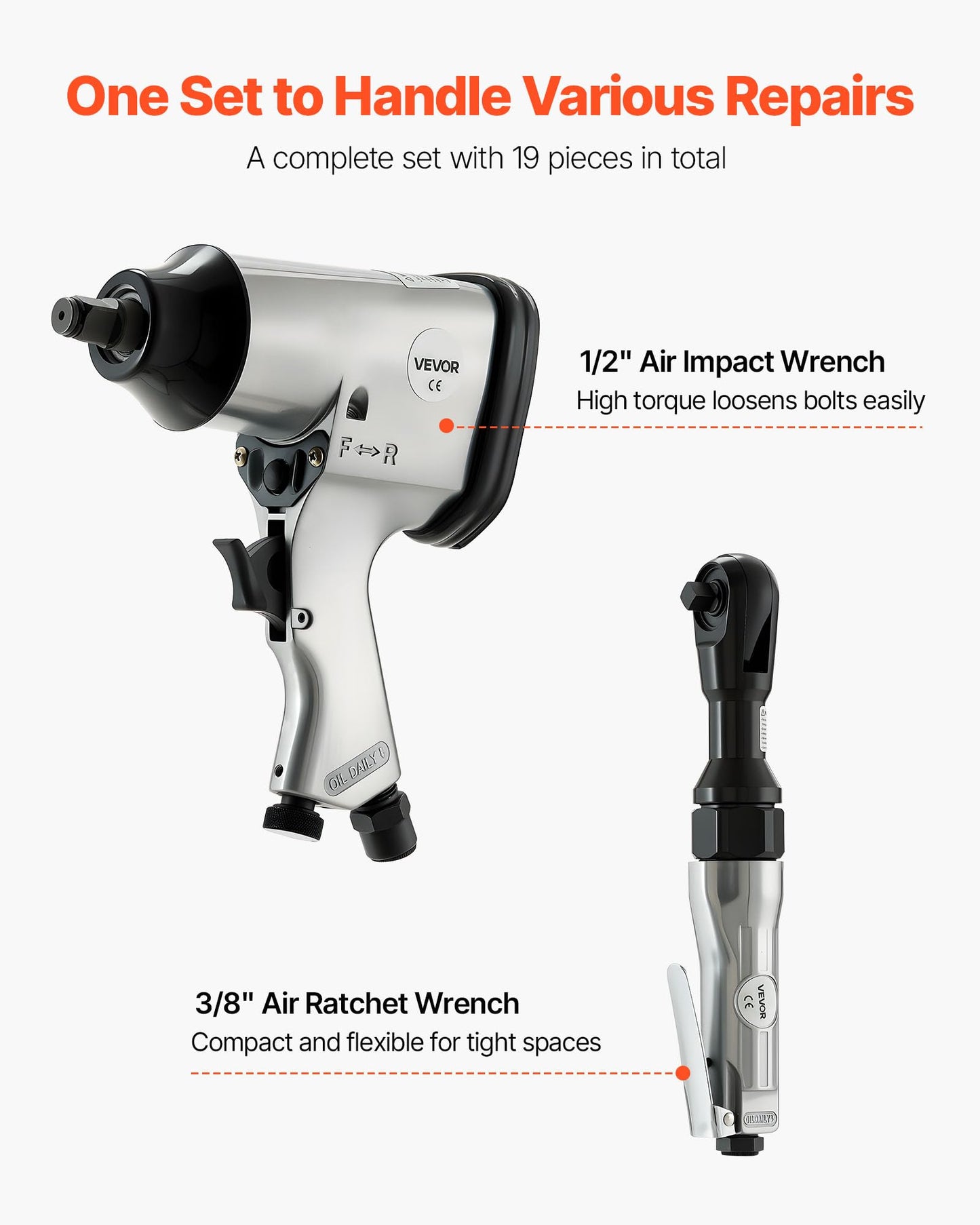 VEVOR Air Tool and Accessories Kit for Compressor