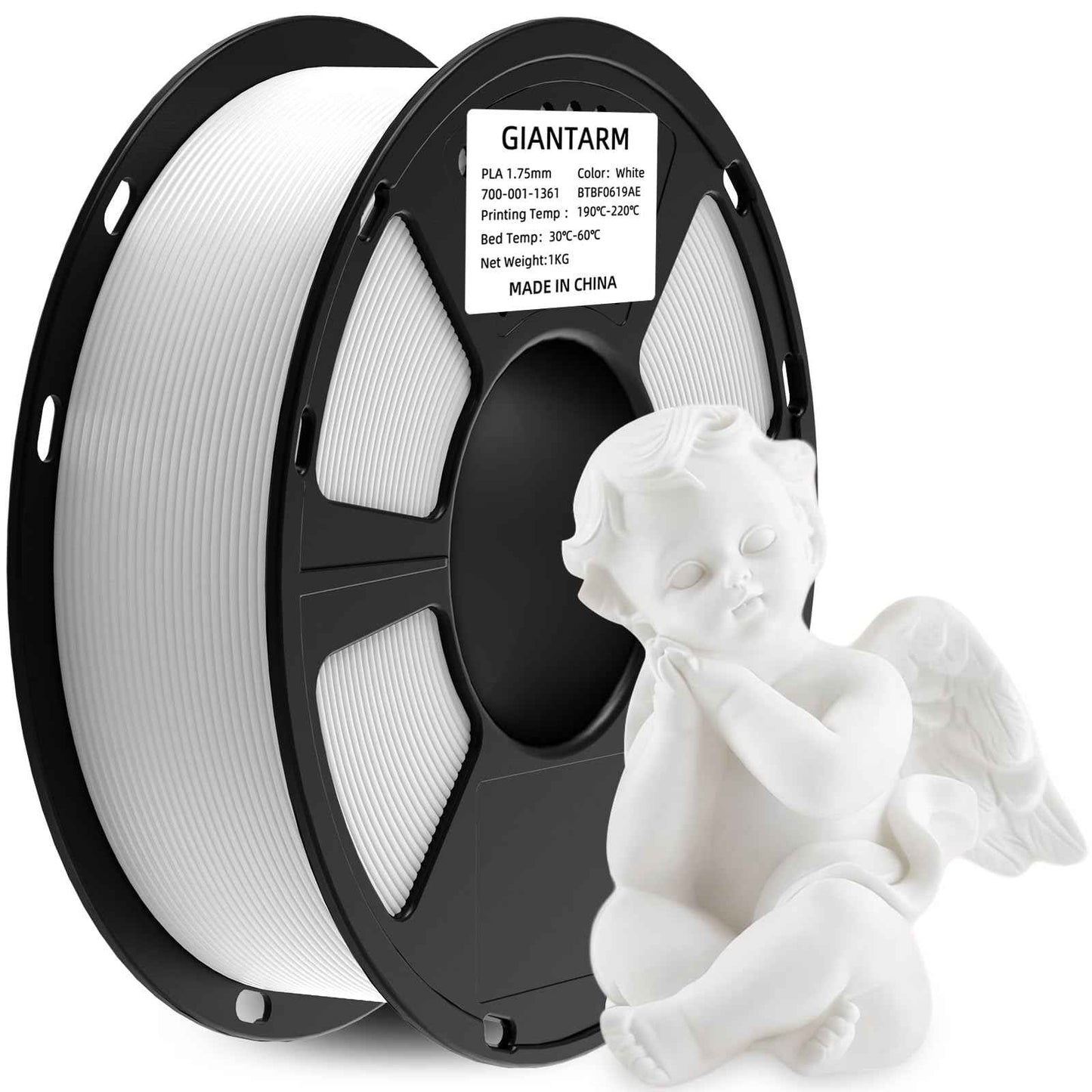 GIANTARM 3D Printer PLA Filament, Glitter Blue Filament, 1.75mm Dimensional Accuracy +/-0.03mm, 1080 Feet per Roll, Vacuum Packaging, for Most 3D FDM Printer