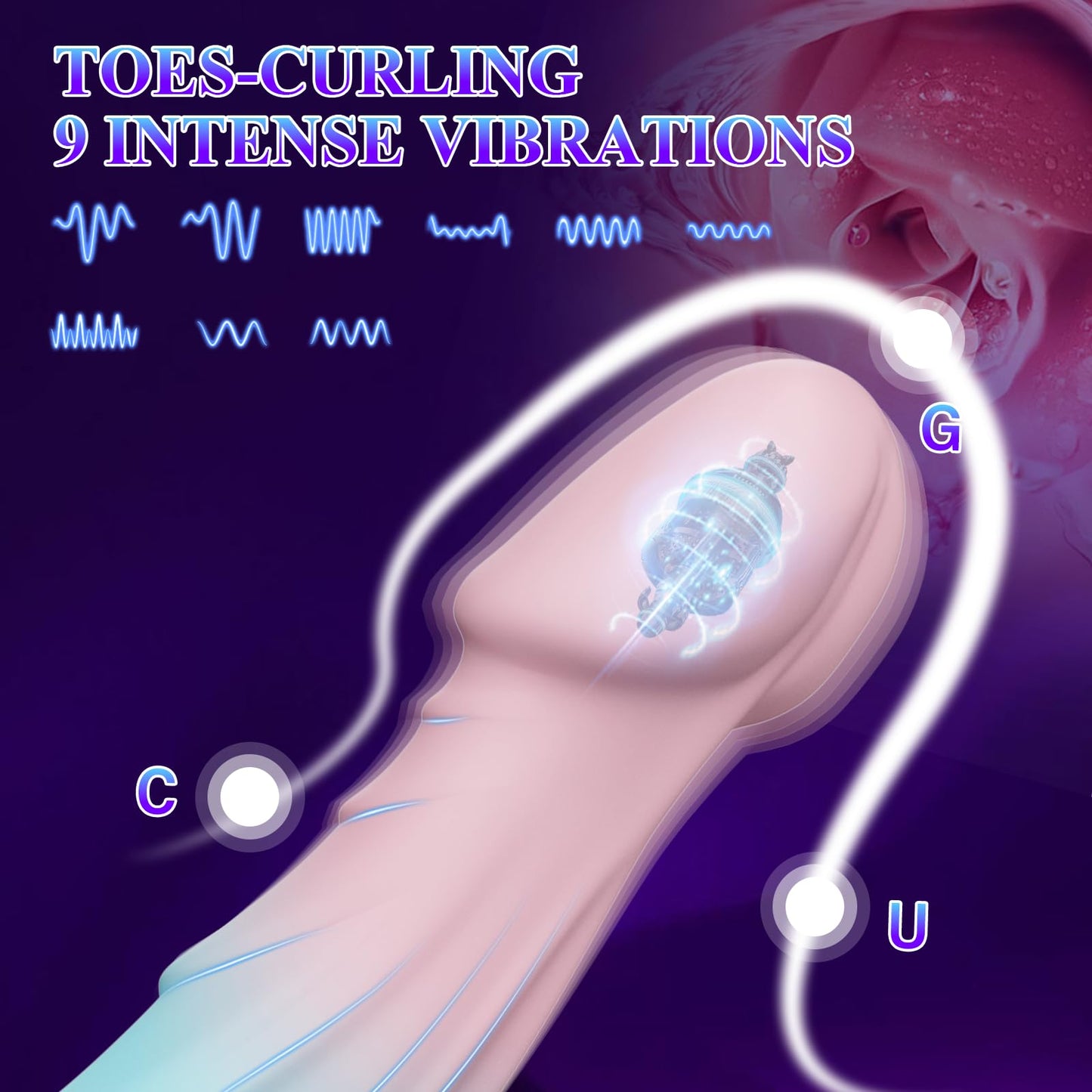 Women Sex Toys Dildo Vibrator -7.5” Silicone Realistic Dildos with Suction Cup for Women Vagina Anal Sex, 9 Vibration, Macaron Gradient Slim Dildo Lifelike Penis Vibrator Adult Toys & Games