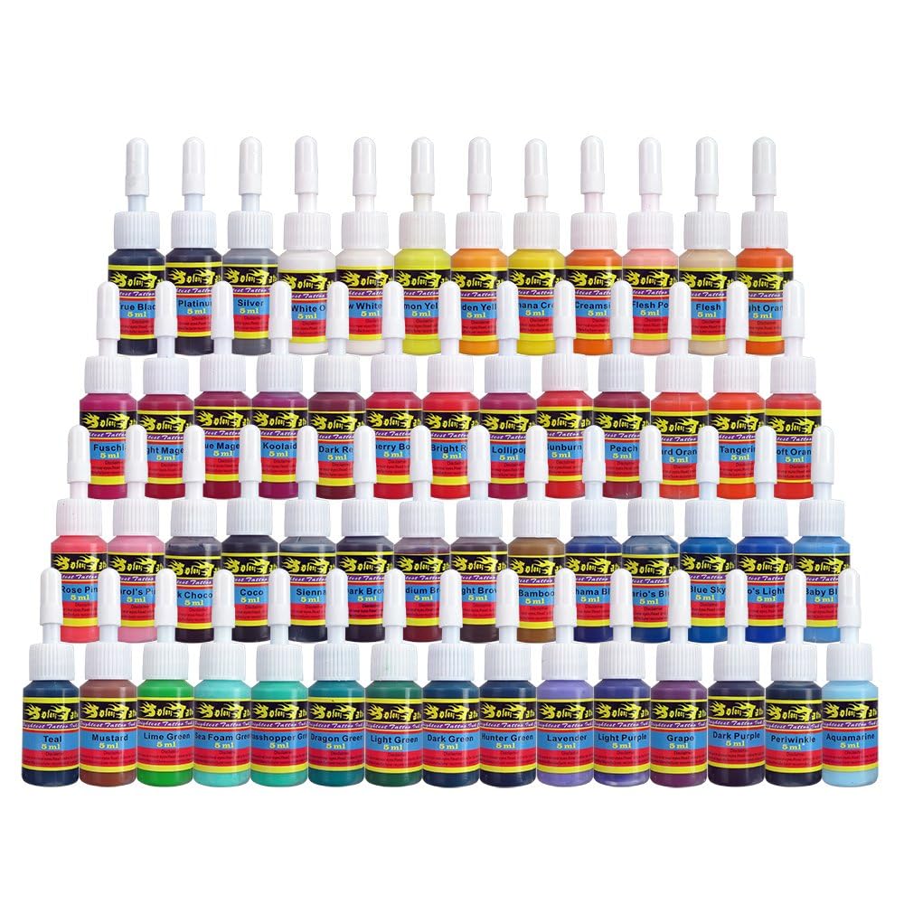 Solong Tattoo 54 Color Professional Pigment Ink Set