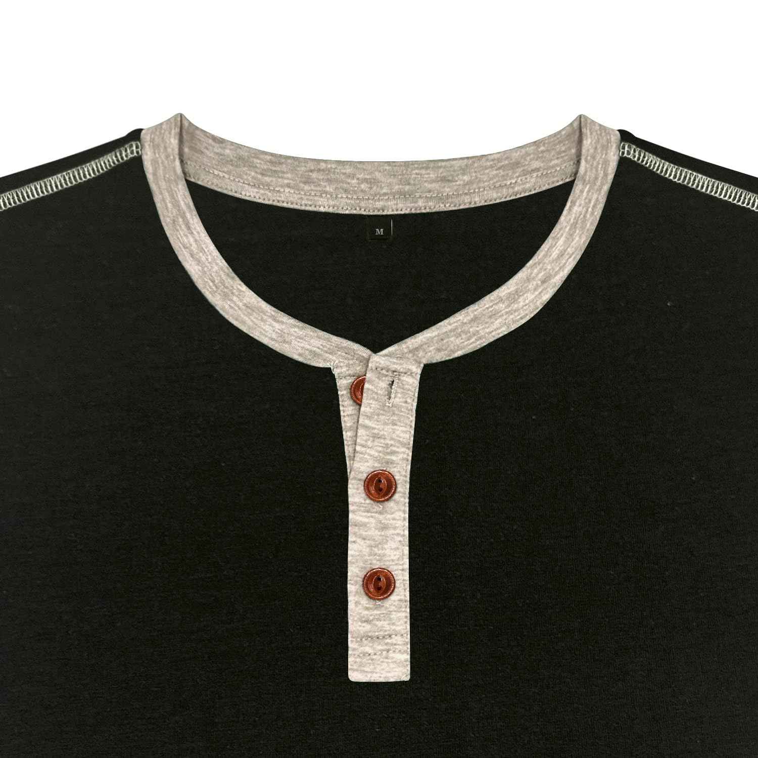 LOGEEYAR Men's Henley Shirts Short Sleeve Basic Casual Shirt Lightweight Button T-Shirts