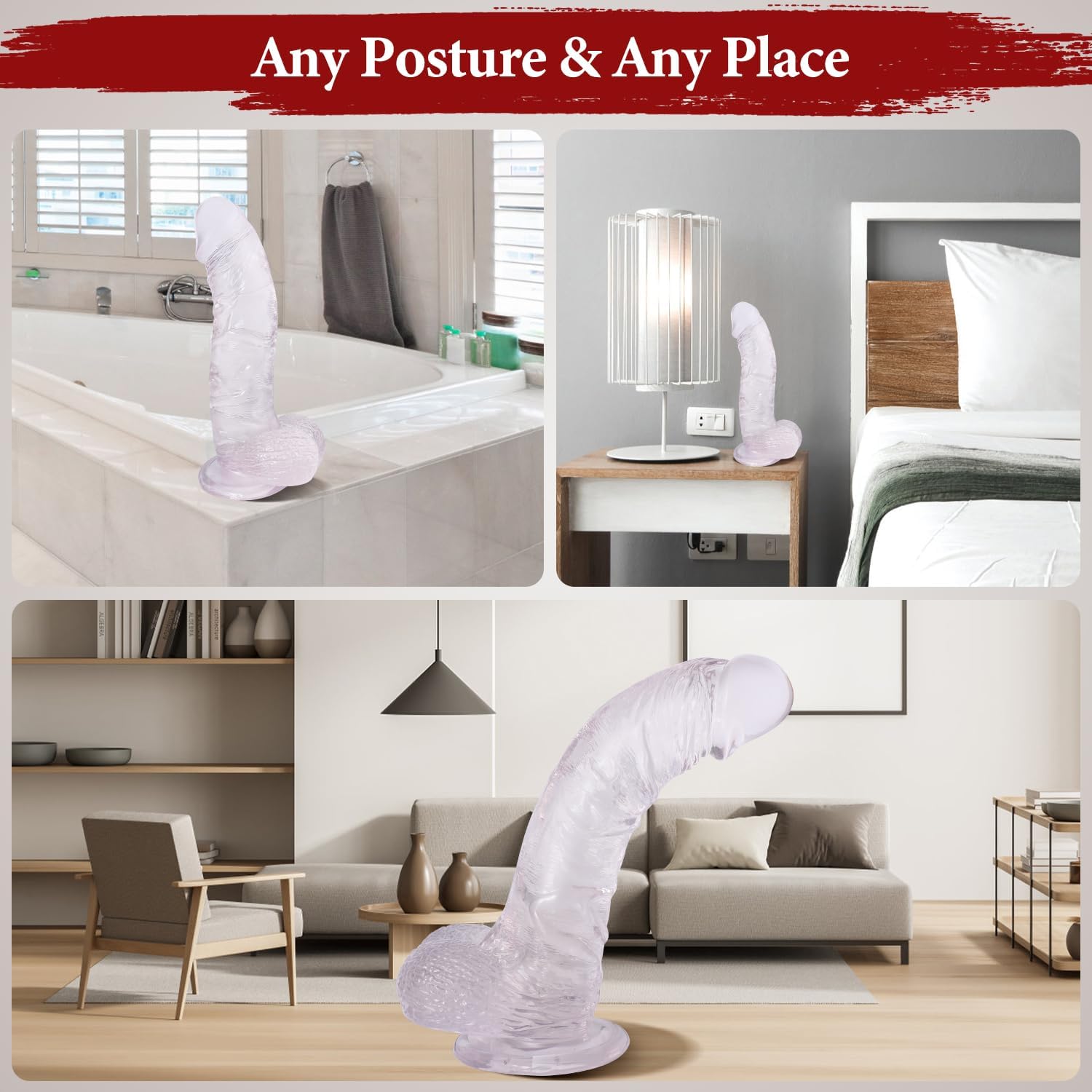 Veatrylove 10 Inch Realistic Dildo with Strong Suction Cup