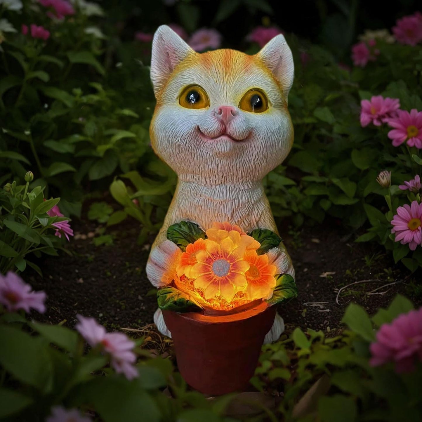 YODY Solar Garden Statues Light Outdoor Decor- Yard Decorations for Outside Clearance, Lawn Ornaments