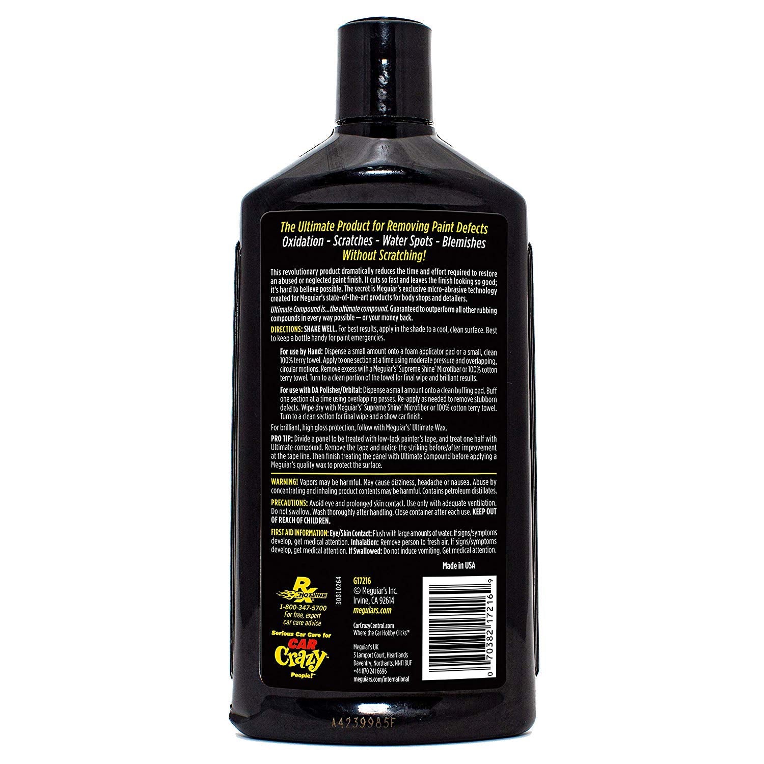 Meguiar's G17216 Ultimate Compound - 15.2 oz. - 2 Pack
