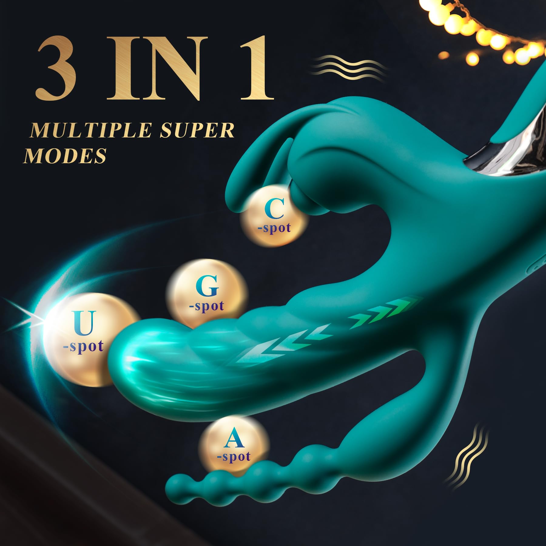 Rabbit Vibrator Sex Toys for Women – BEBEBEER 3 in 1 Adult Toy for Female Couples with 5 Tapping 10 Vibration & 7 Thrust, Quick Heating Clitoral Vibrators G Spot Vibrater Thrusting Dildo Anal Beads