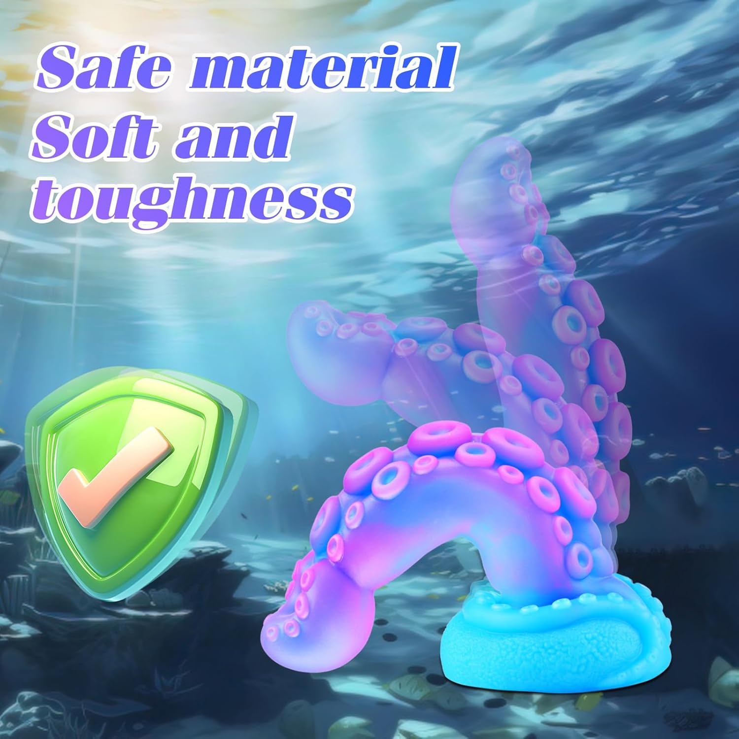 Hainuo 7in Silicone Monster Tentacle Dildo with Suction Cup