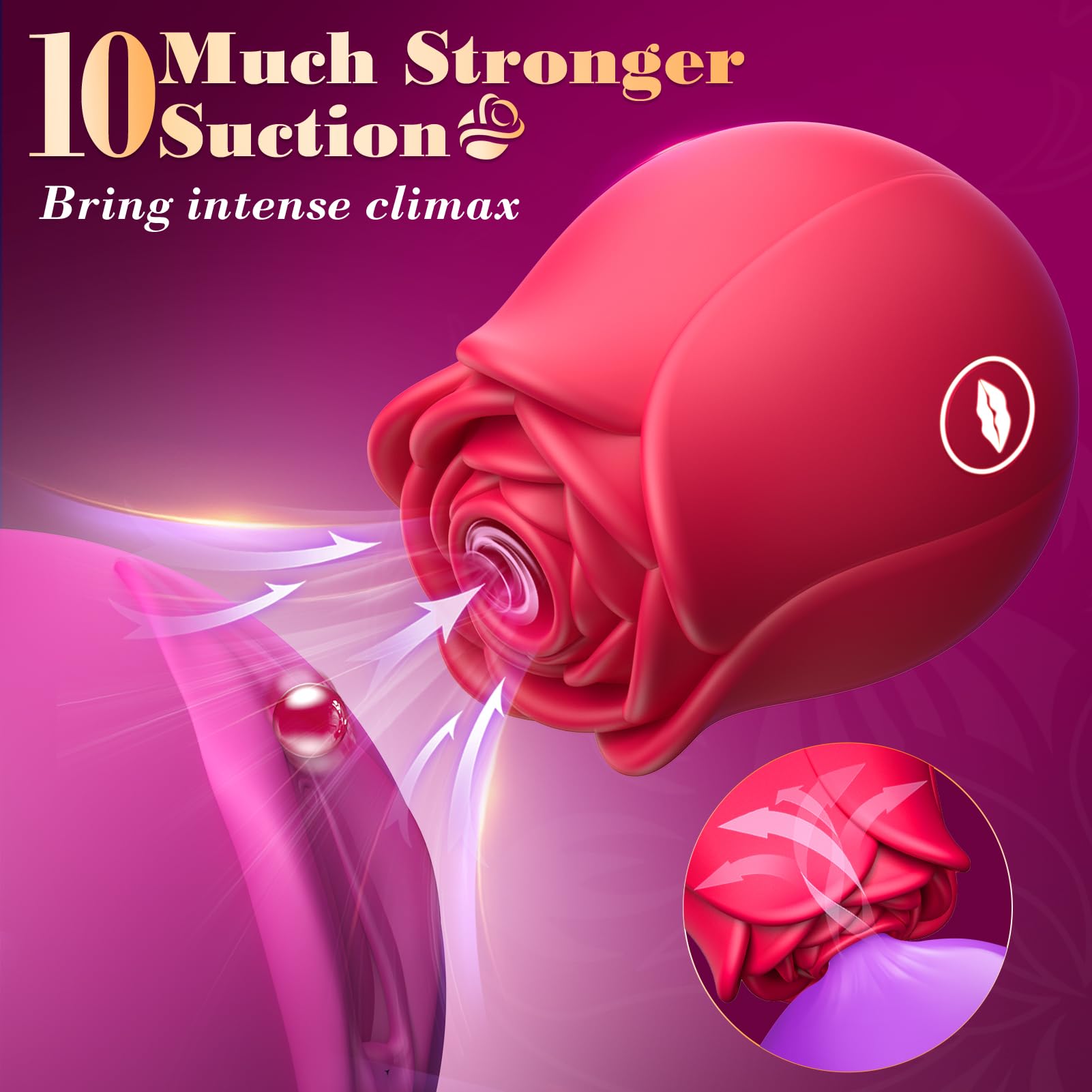 Sucking Vibrator Rose Sex Toy - Big Shocked Vibrator Rose Toy Adult Toys