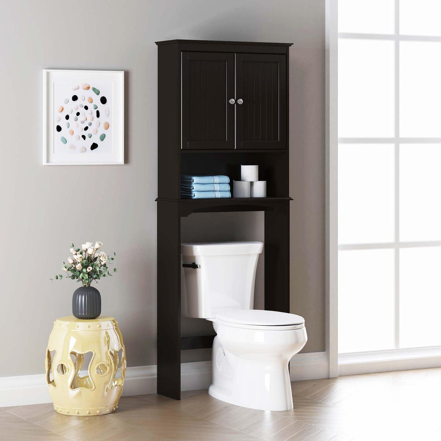 Spirich Over The Toilet Storage Cabinet, Bathroom Shelf Over Toilet, Bathroom Storage Cabinet Organizer