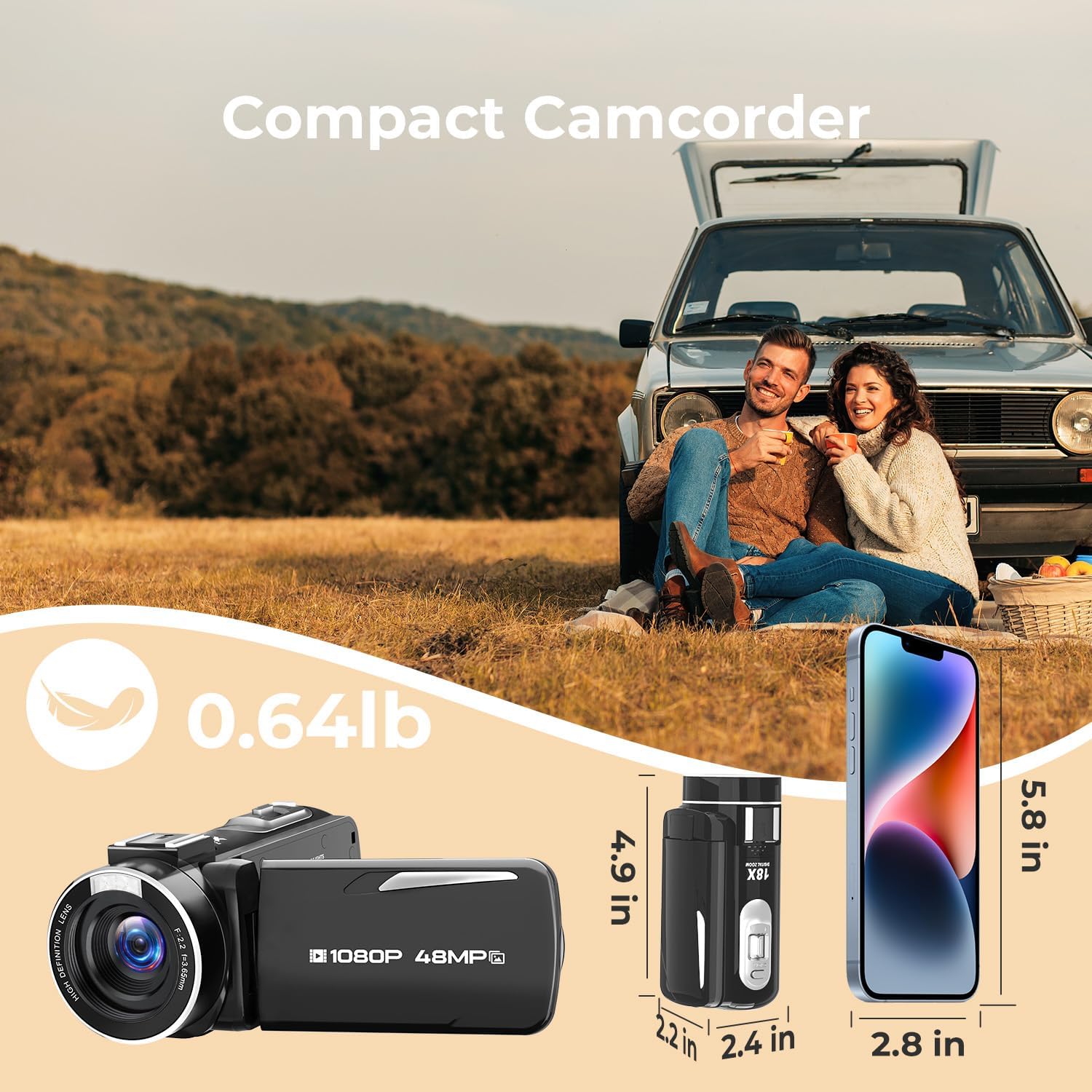 Camcorder Video Camera, Recording Camera for Content Creators