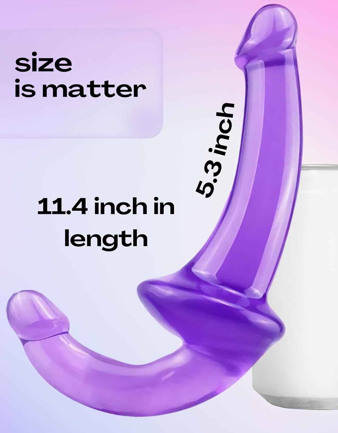 Strap on Dildo for Lesbians | Double-Ended Silicone Long Dildo Hands Free Masturbators Fantasy, Realistic Double-Ended Adult Anal Sex Toys