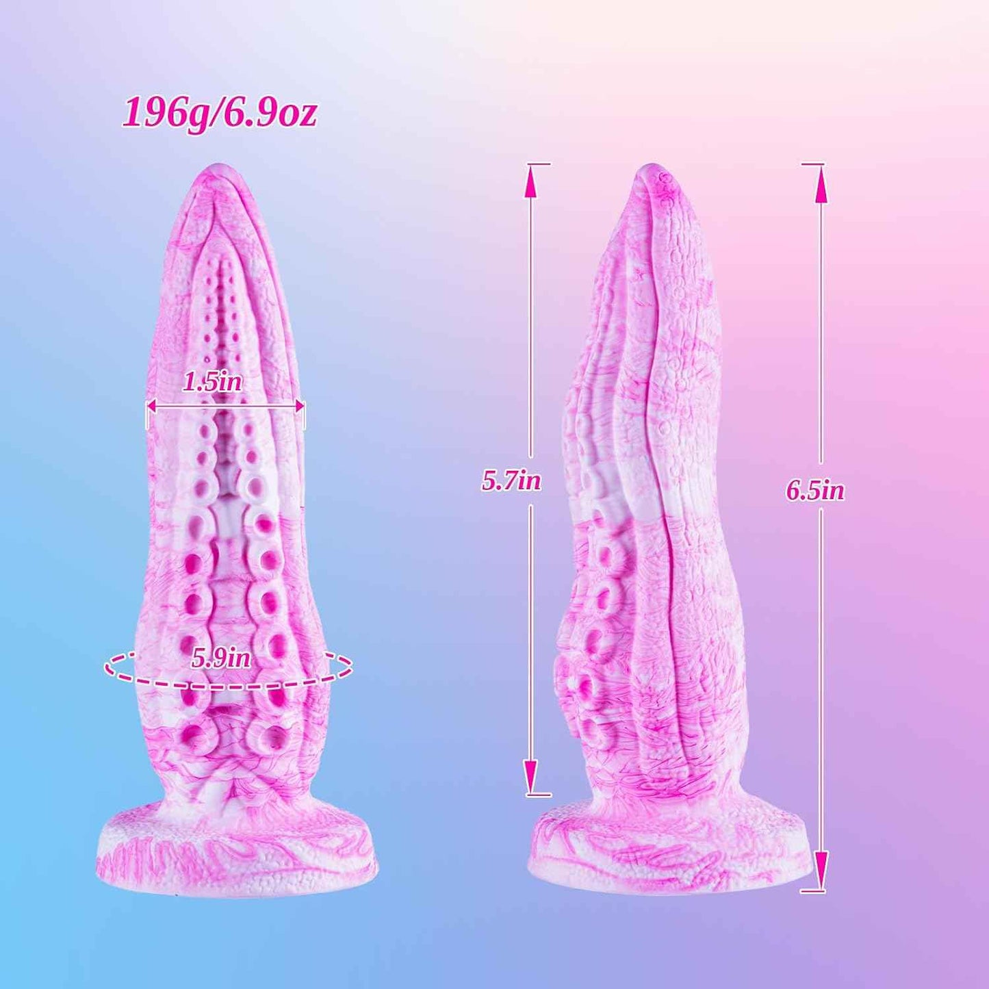 5 Inch Small Tentacle Octopus Dildo Cute Anal Plug with Suction Cup, 6 Inch Realistic Monster Dildo Anal Stretcher for Beginners, Silicone Fantasy Bad Dragon Dildos Sex Toy for Gay Men Women Pink