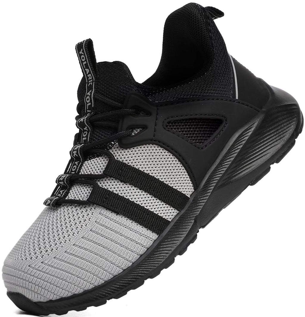 YOLARK Boys Girls Sneakers for Kids Non-Slip Tennis Shoes Fashion Lightweight Breathable Running Sport Athletic