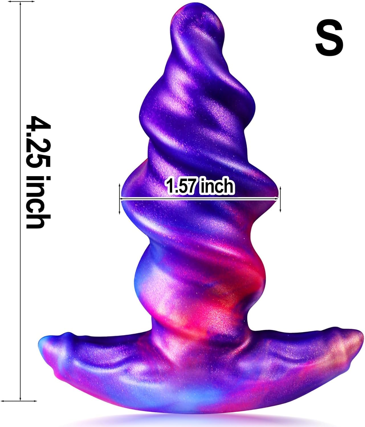 Anal Plug Wearable Screw-Shaped Butt Plug Silicone Anal Dilator Trainer Fantasy Prostate Massager G-spot Sex Toy for Couples Men Women Masturbation (S)