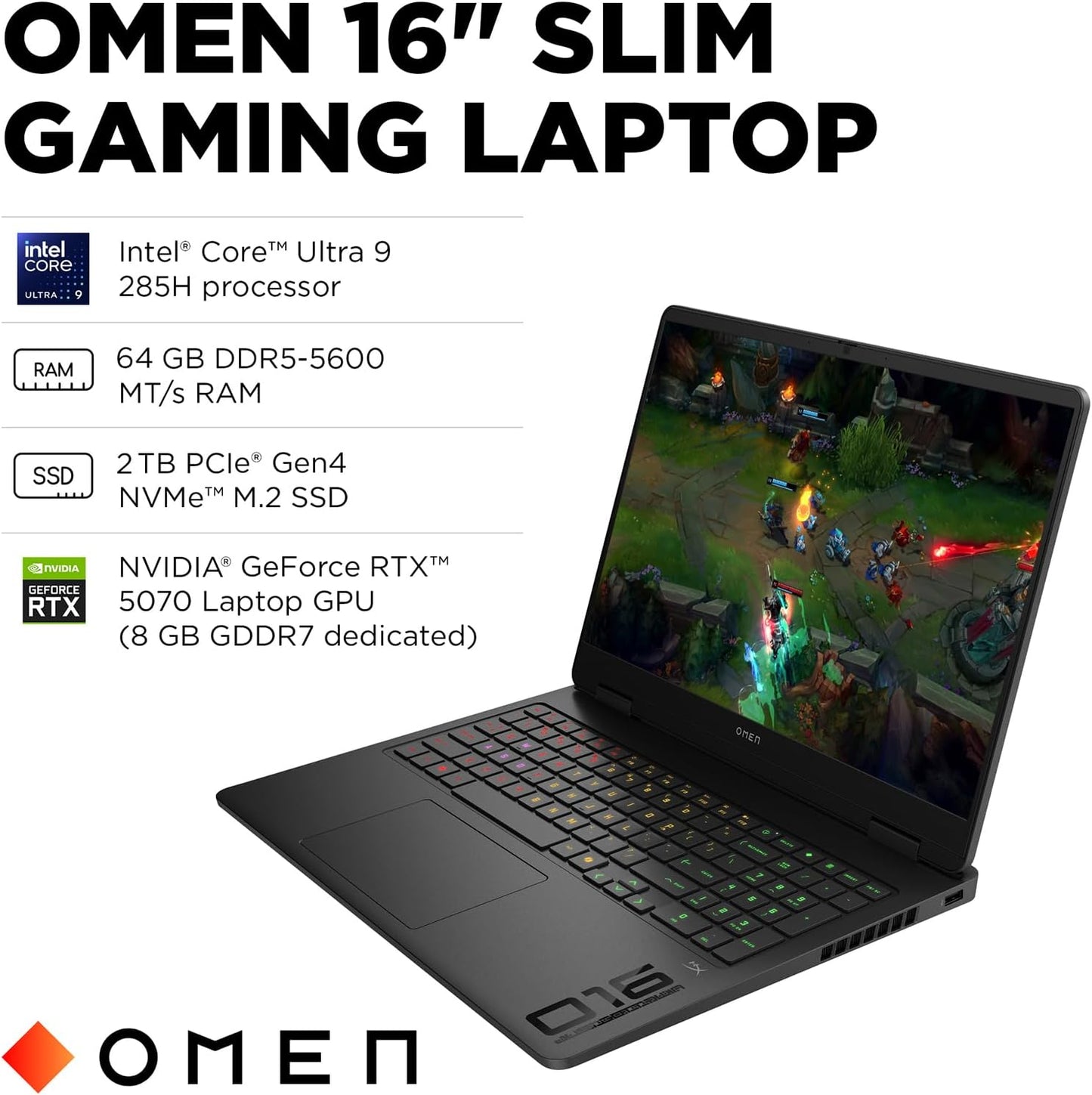 HP Omen 16 Slim Gaming Laptop Intel Core Ultra 9