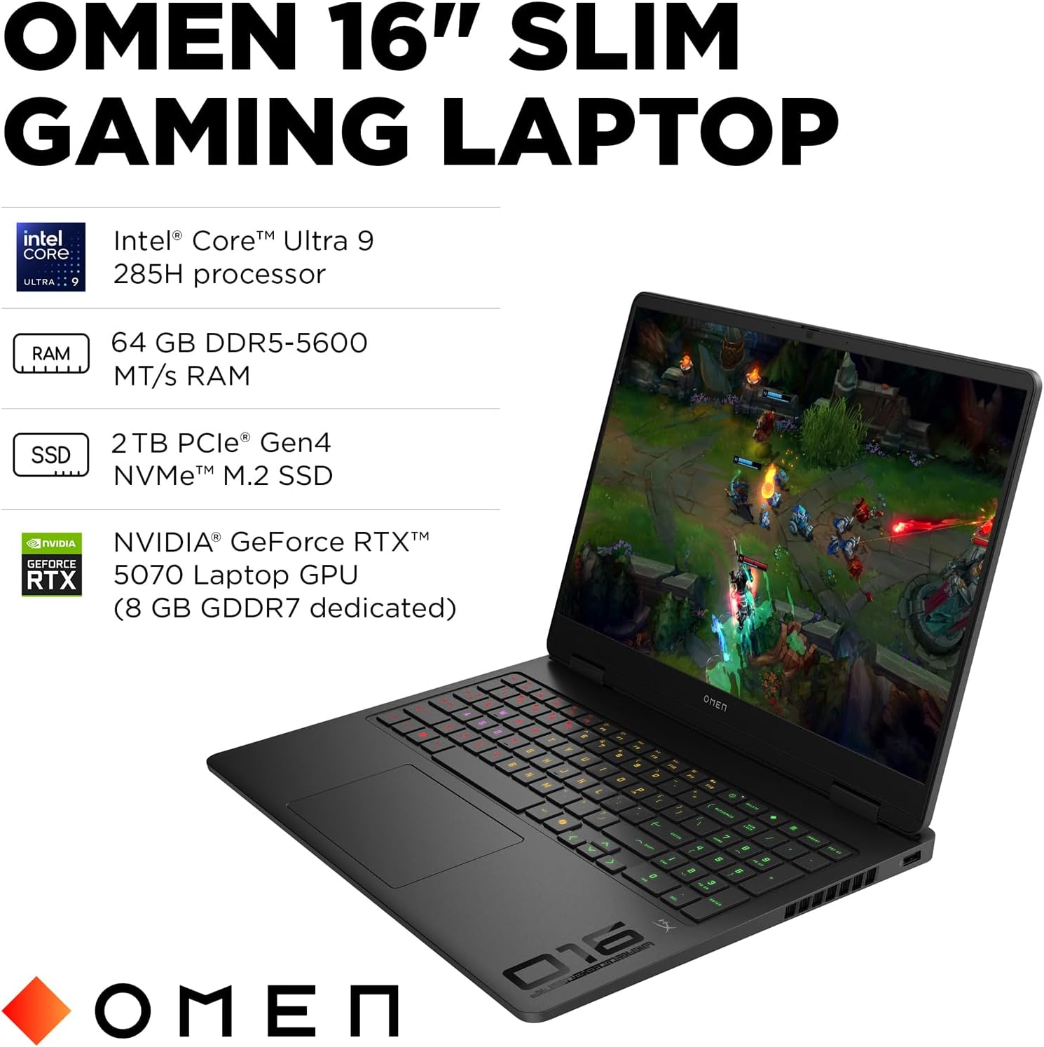 HP Omen 16 Slim Gaming Laptop Intel Core Ultra 9