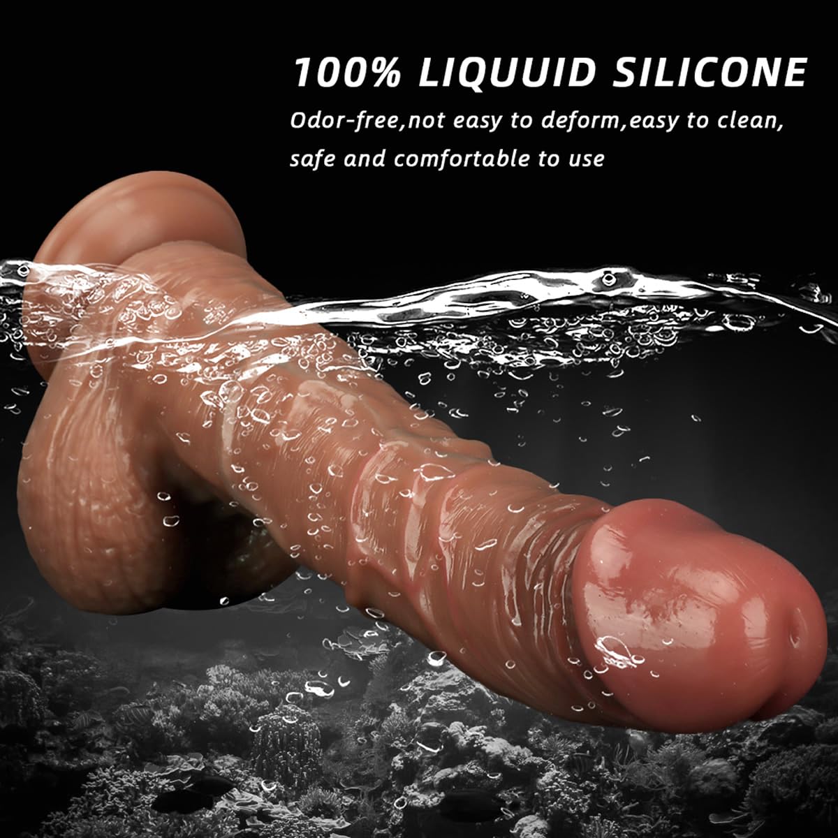 10.43" Realistic Thick Dildo Premium Liquid Silicone Cock Skin Touch Penis Hands Free G Spot Anal Dildo Sex Toy for Women