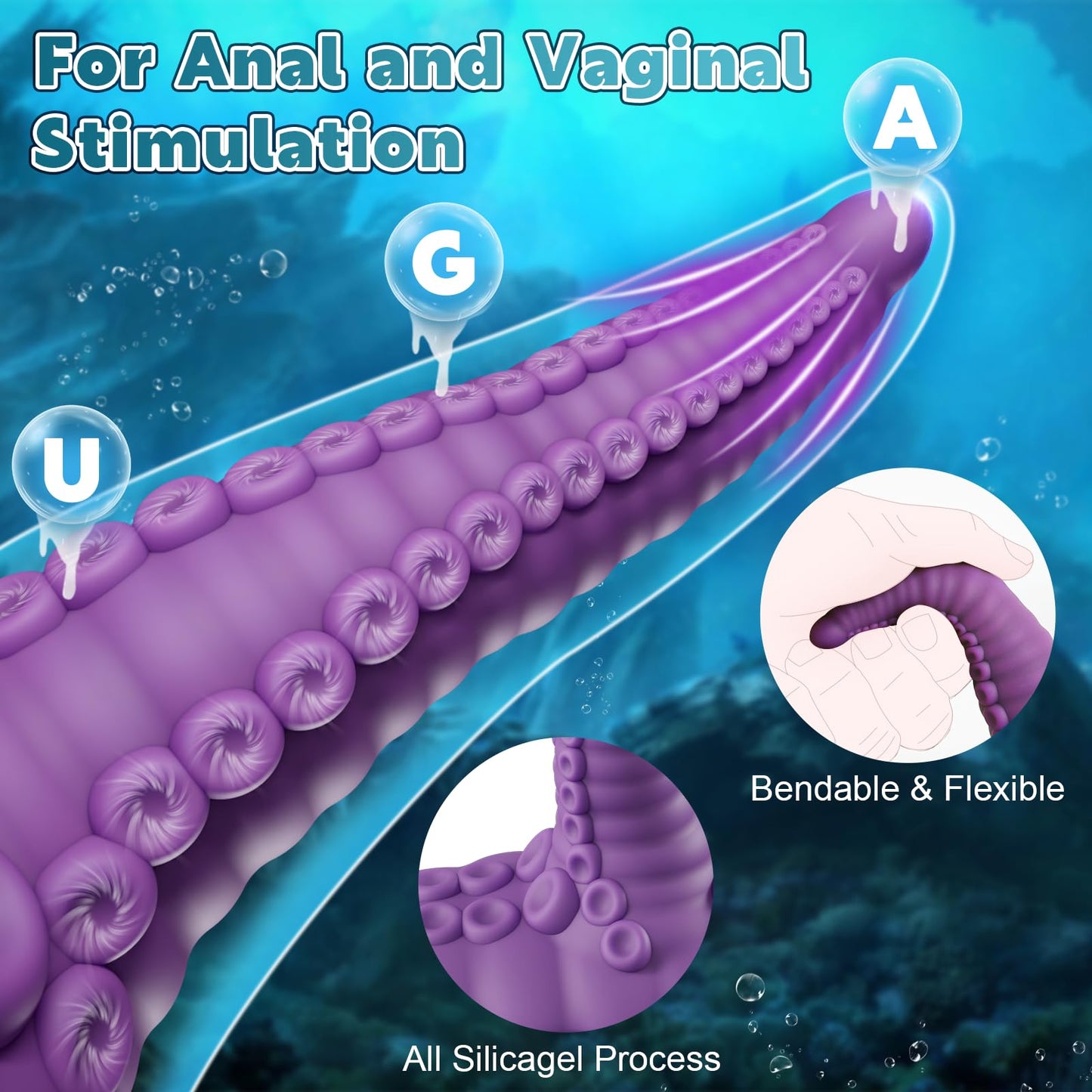 Sex Toys Riding Monster Dildos - Adult Toys Fantasy Tentacle Dildo Vibrator with 10 Modes for G Spot Vagina Anal Sex, Vibrating Suction Cup Vibrator Silicone Dragon Dildo, Women Adult Sex Toys Games