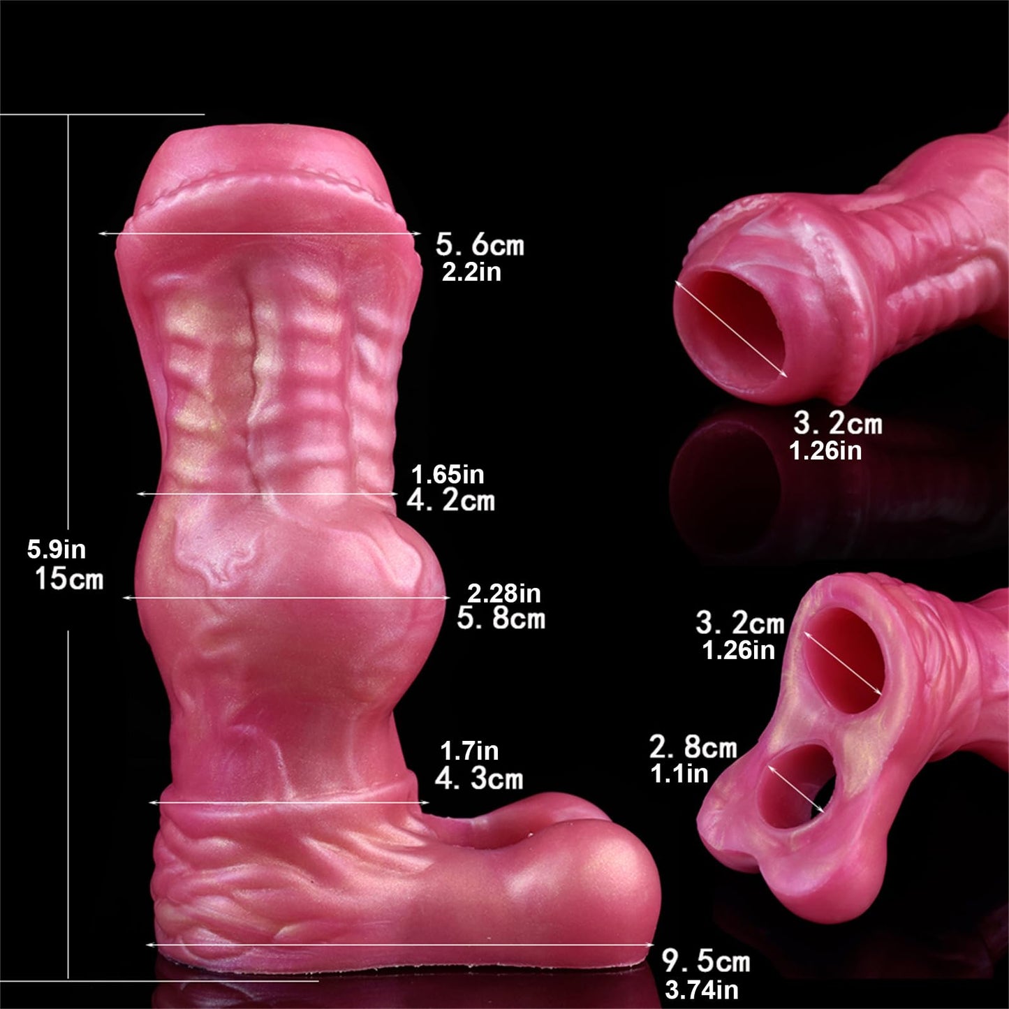 ZEEHUU Huge Knot Penis Sleeve Silicone Penis Enlarger Sleeve with Cock Ring Adult Sex Toy: Realistic Penis Extender Sleeve Men Sex Tool, Monster Penis Sheath for Men