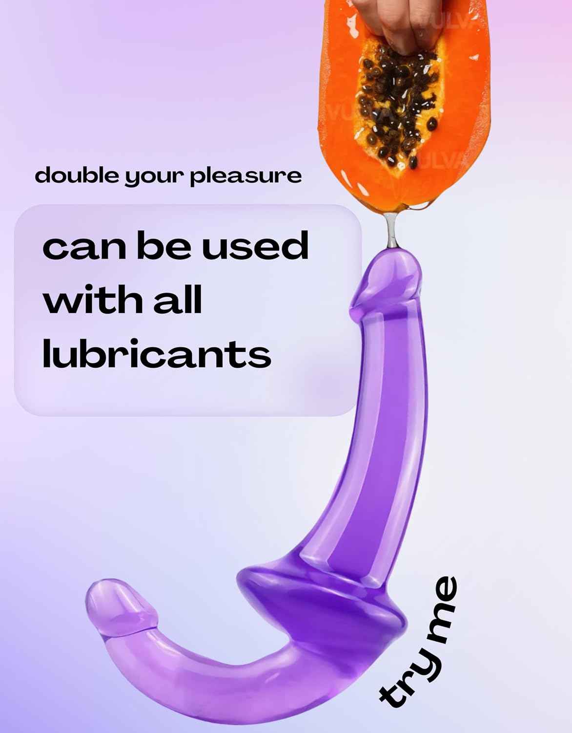 Strap on Dildo for Lesbians | Double-Ended Silicone Long Dildo Hands Free Masturbators Fantasy, Realistic Double-Ended Adult Anal Sex Toys
