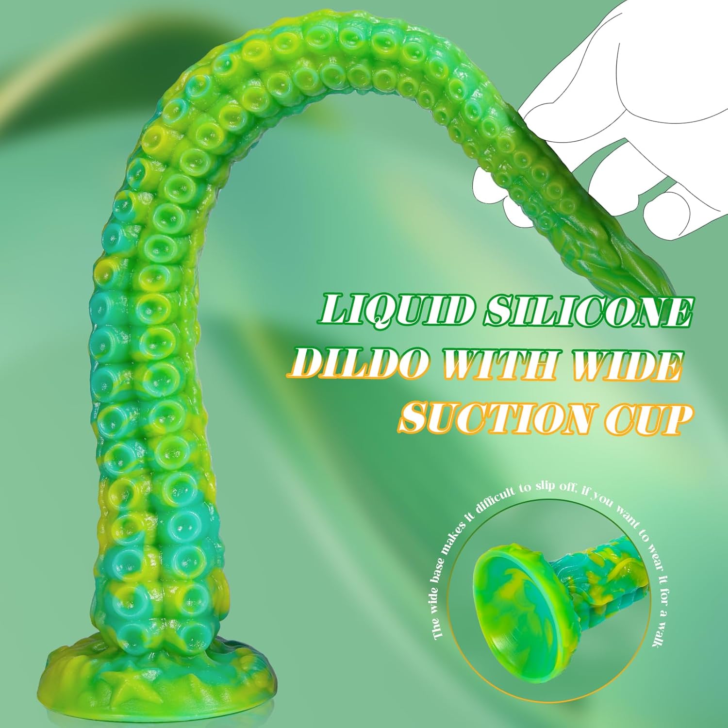 Honnee Realistic Fantasy Tentacle Dildo Liquid Silicone Suction Cup