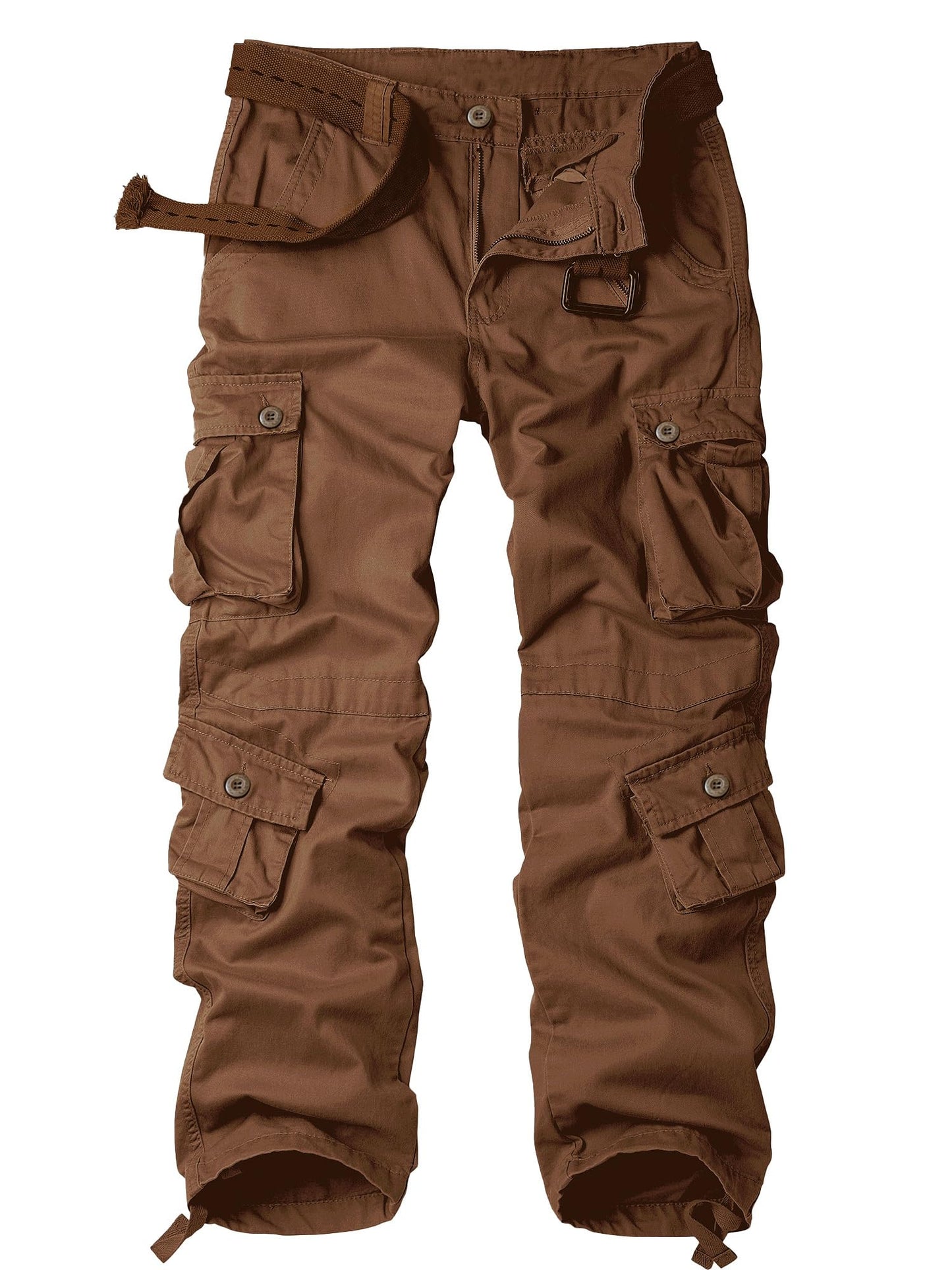 AKHIKING Men's Camo Cargo Work Pants Cotton Tactical Ripstop Casual Combat Pants with 8 Pockets