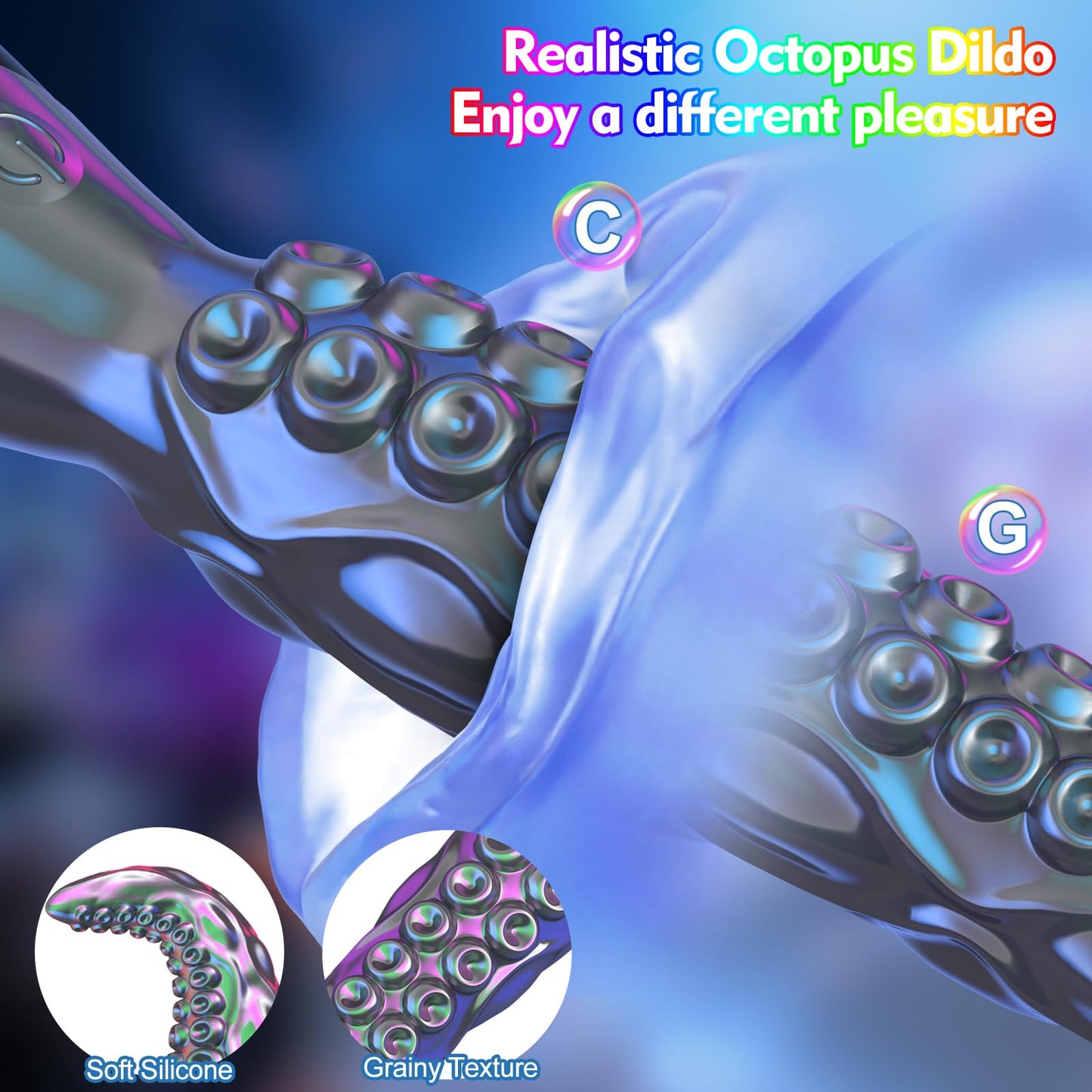 Tentacle Monster Dildo Sex Toys - 10.7" Vibrating Alien Octopus Fantasy Dildos Women Sex Toy with 9 Vibrations for G Spot Anal Clit Vagina Stimulation, APP Silicone Realistic Vibrator Adult Sex Toys