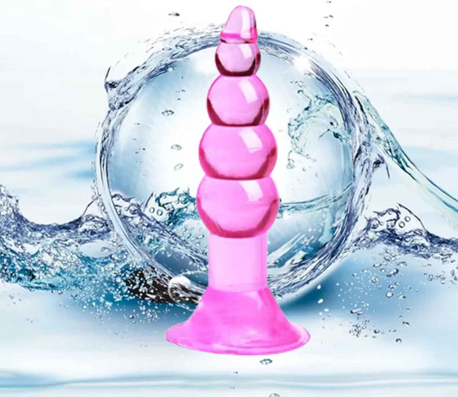 Butt Plugs, 6 Pcs Anal Training Kit Soft Jelly Anal Plug G-spot Prostate Massager Anus Trainer for Adult Masturbation SM Beginner Gay Couple Sex Game Play for Men Women Couples(Pink)