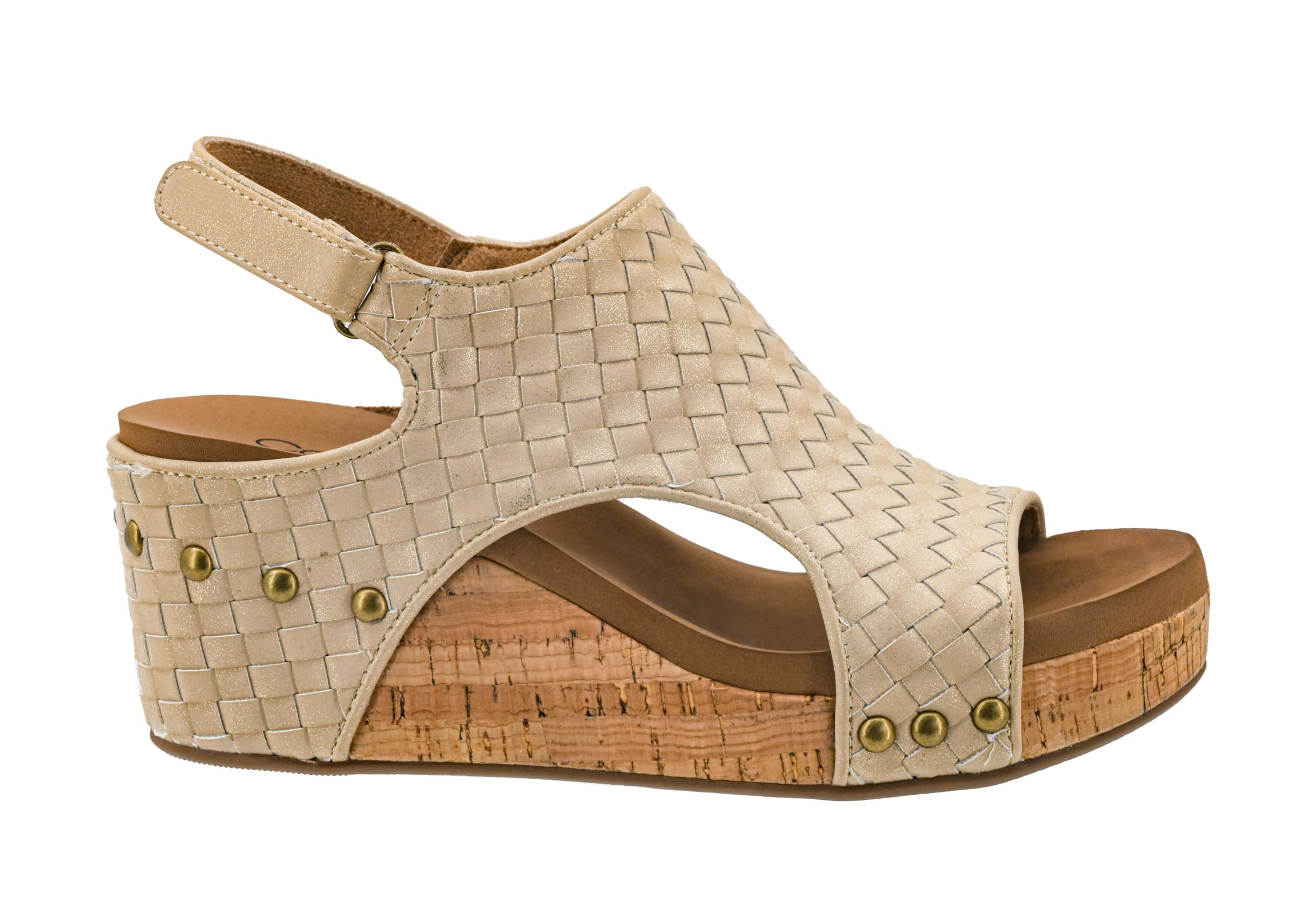 Corkys Footwear Womens Carley Wedges, Featuring Corkys EVA Foam Cushioned Insoles, A 2.5 Inch Heel, Lightweight For All Day Wear, And Hook And Loop Closure