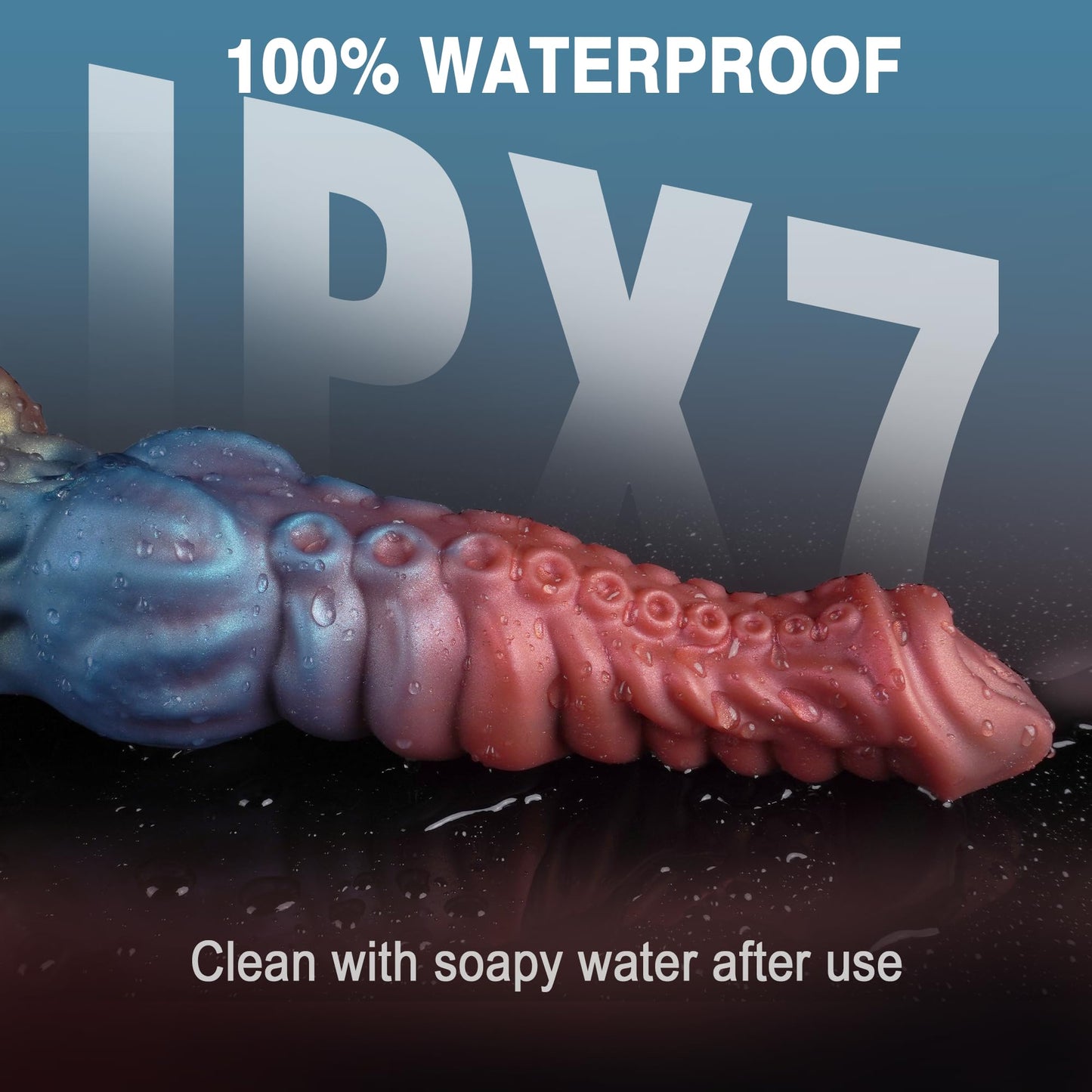 9.7in Huge Fantasy Monster Tentacle Dildo, Large Dragon Horse Thick Anal Knot Giant Big Dog Alien Silicone Knotted Dildo with Suction Cup, Adult Prostate Sex Toys for G Spot Gay Men Women