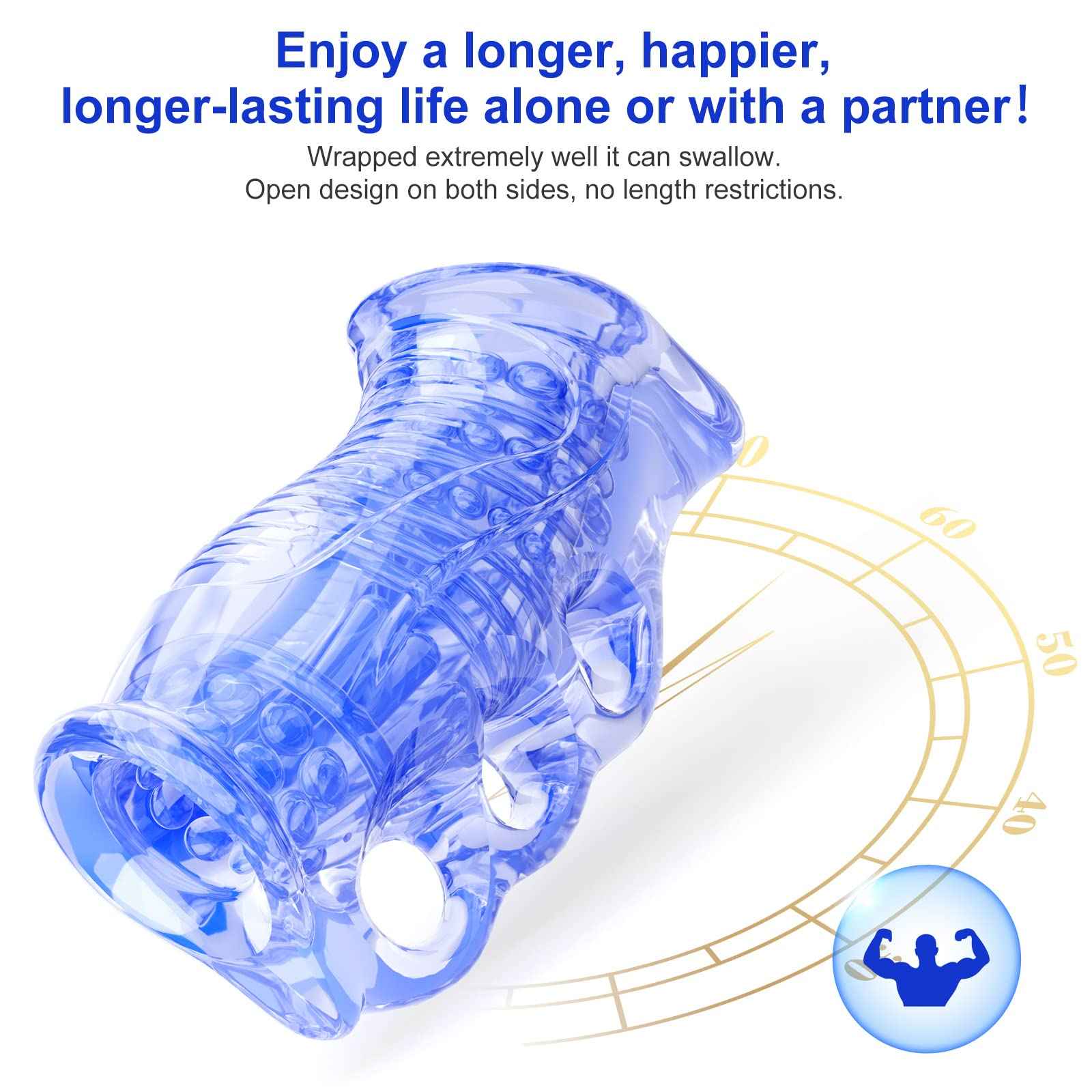 Male Masturbator Sex Adult Toys Pocket Pussy Stroker, Anal Doll Ass for Men Masturbation Oral Handjob Glans Training Tool Penis Trainer Massager Open-Ended Sleeve Blowjob Toy
