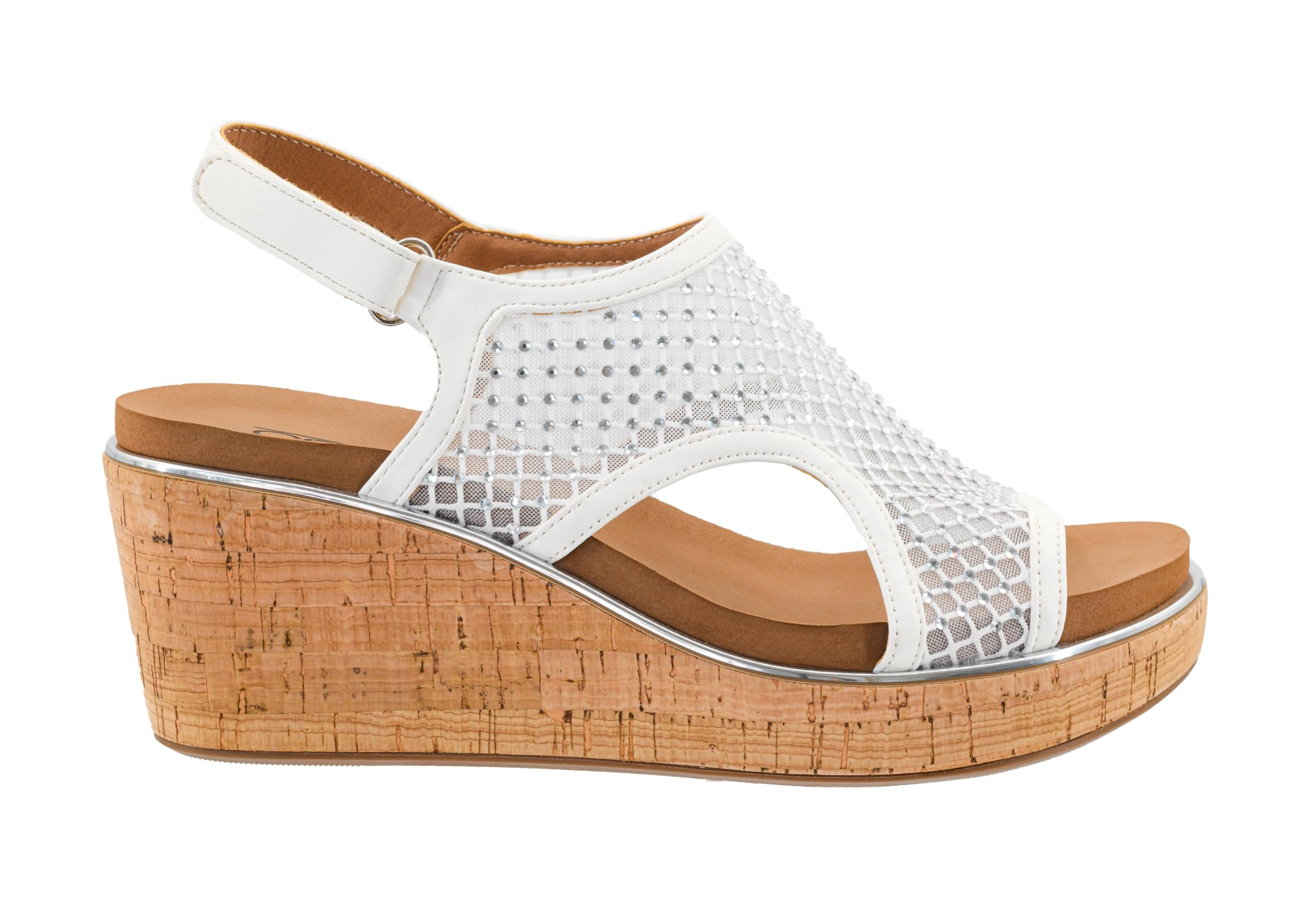 Corkys Footwear Womens Carley Wedges, Featuring Corkys EVA Foam Cushioned Insoles, A 2.5 Inch Heel, Lightweight For All Day Wear, And Hook And Loop Closure