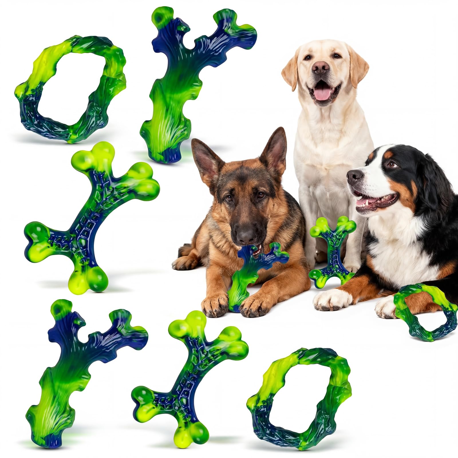 Frienhund Tough Dog Toys for Aggressive Chewers 3 Pack, Chew Toys for Large Dogs, Indestructible Dog Toy for Aggressive Chewers Large Breed, Dog Toys to Keep Them Busy