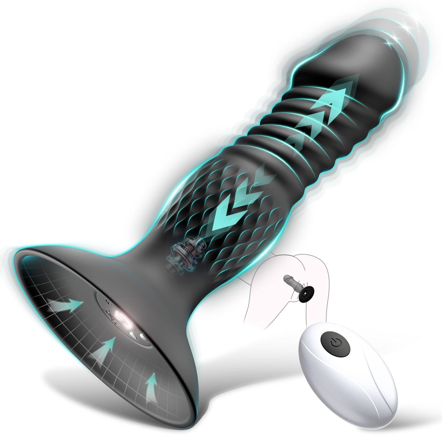 Thrusting Anal Plug Sex Toys for Men, Remote Control Butt Plug & G Spot Vibrator, Couple Sex Toys with 10 Vibrating and Thrusting Prostate Massager, Male Vibrator Adult Toys for Men